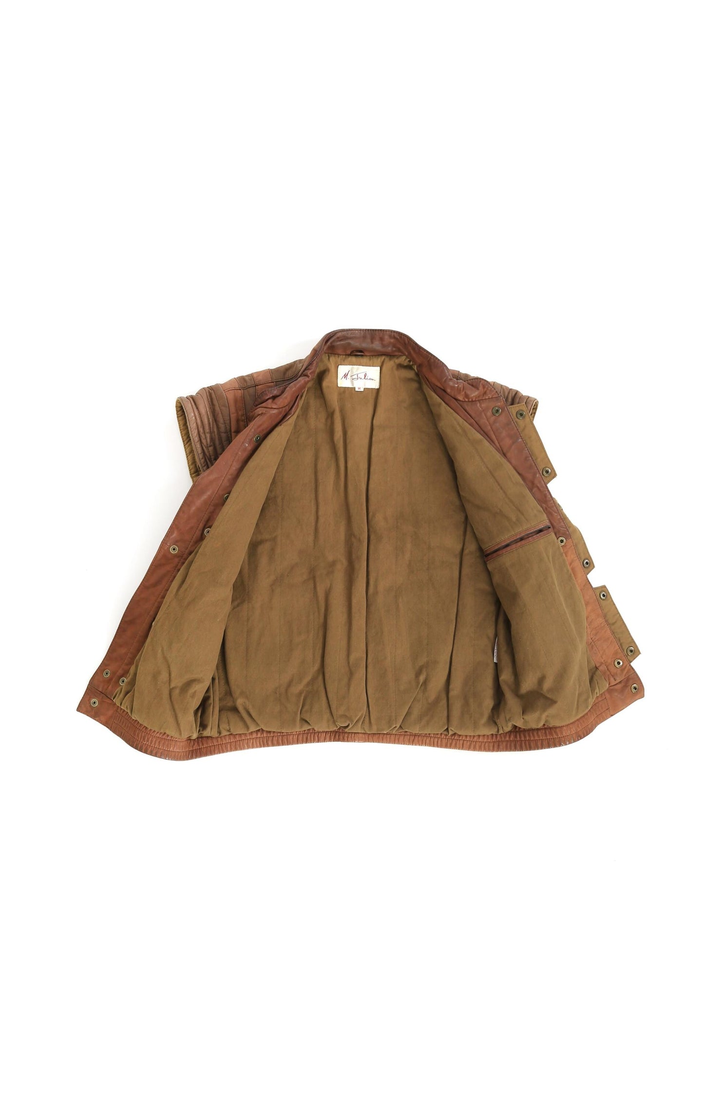 80s M Julian brown leather vest