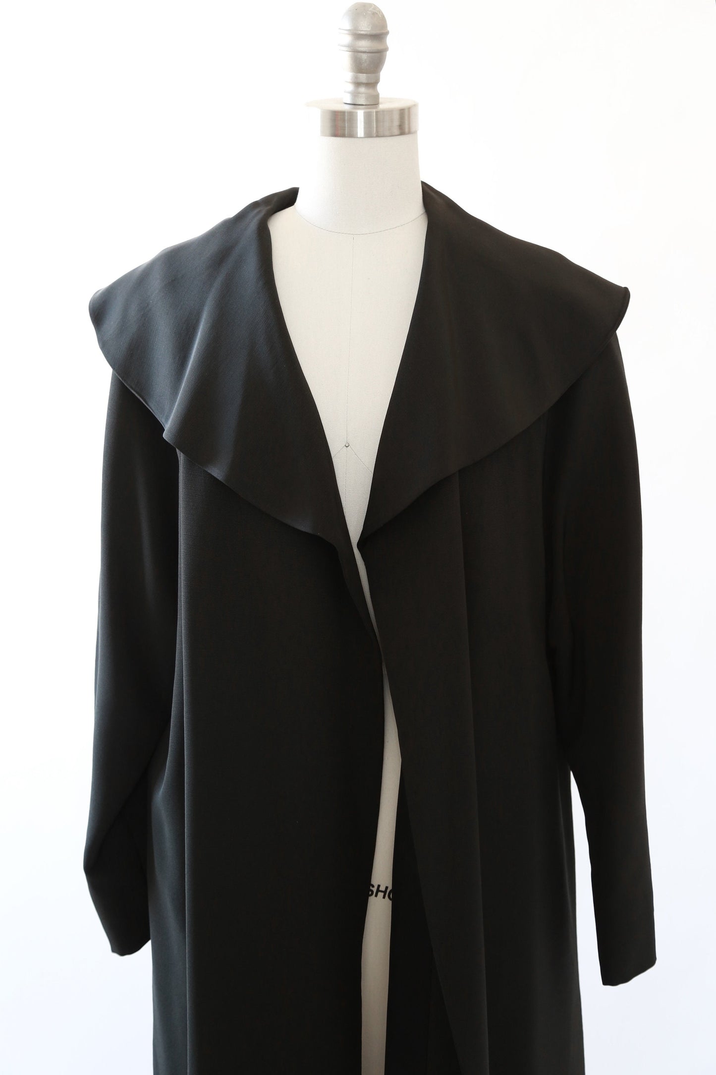 Vintage 40s black swing coat jacket