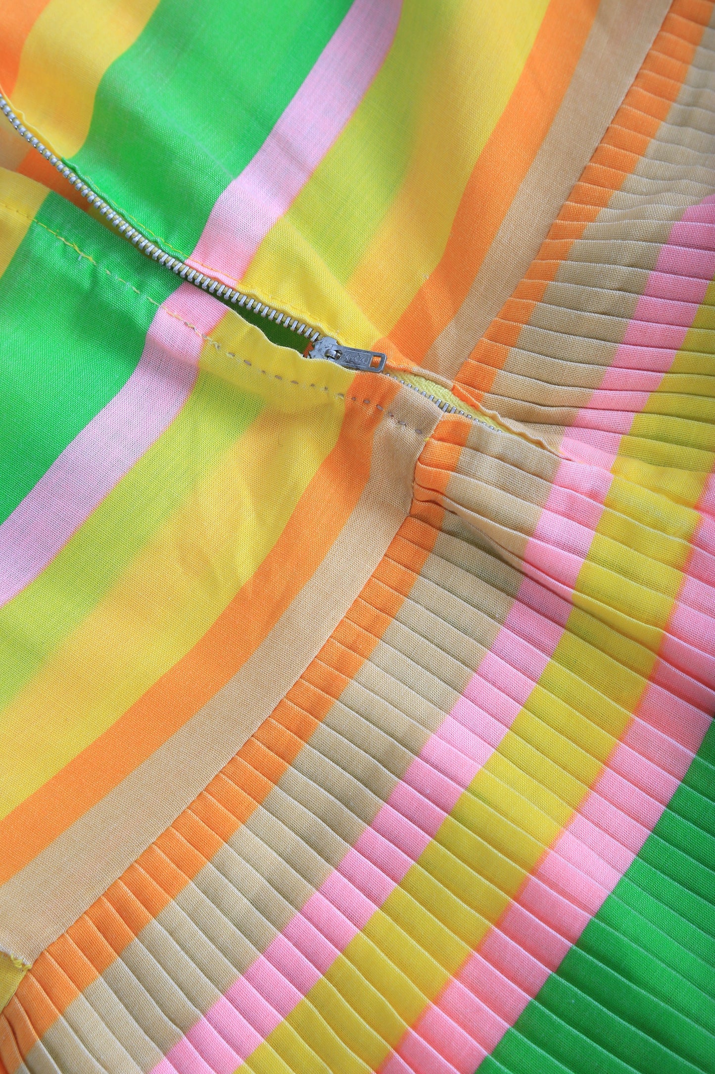 60s neon rainbow striped playsuit romper