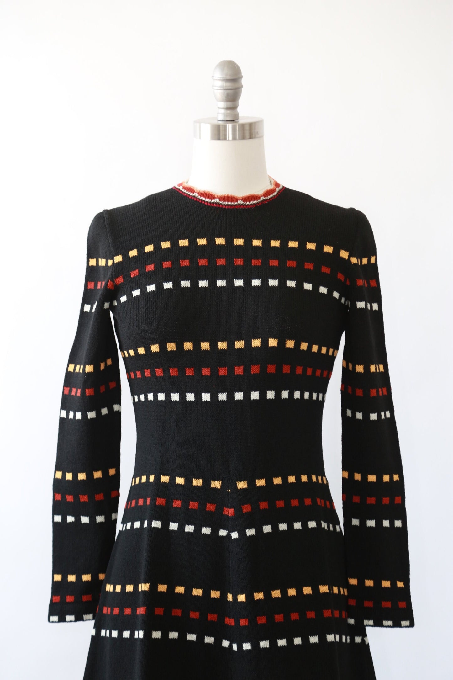 ADOLFO knit dress | Vintage 70s knit sweater dress | ADOLFO New York dress