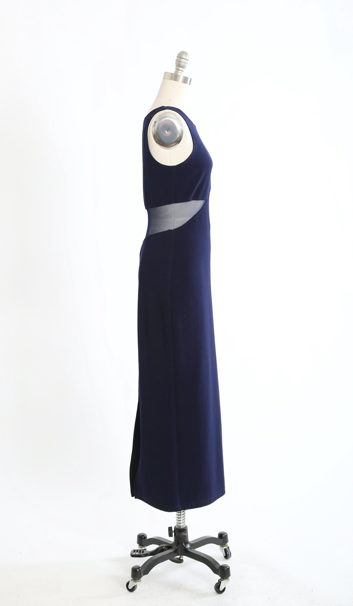 Y2K All that Jazz Navy blue cutout waist maxi dress
