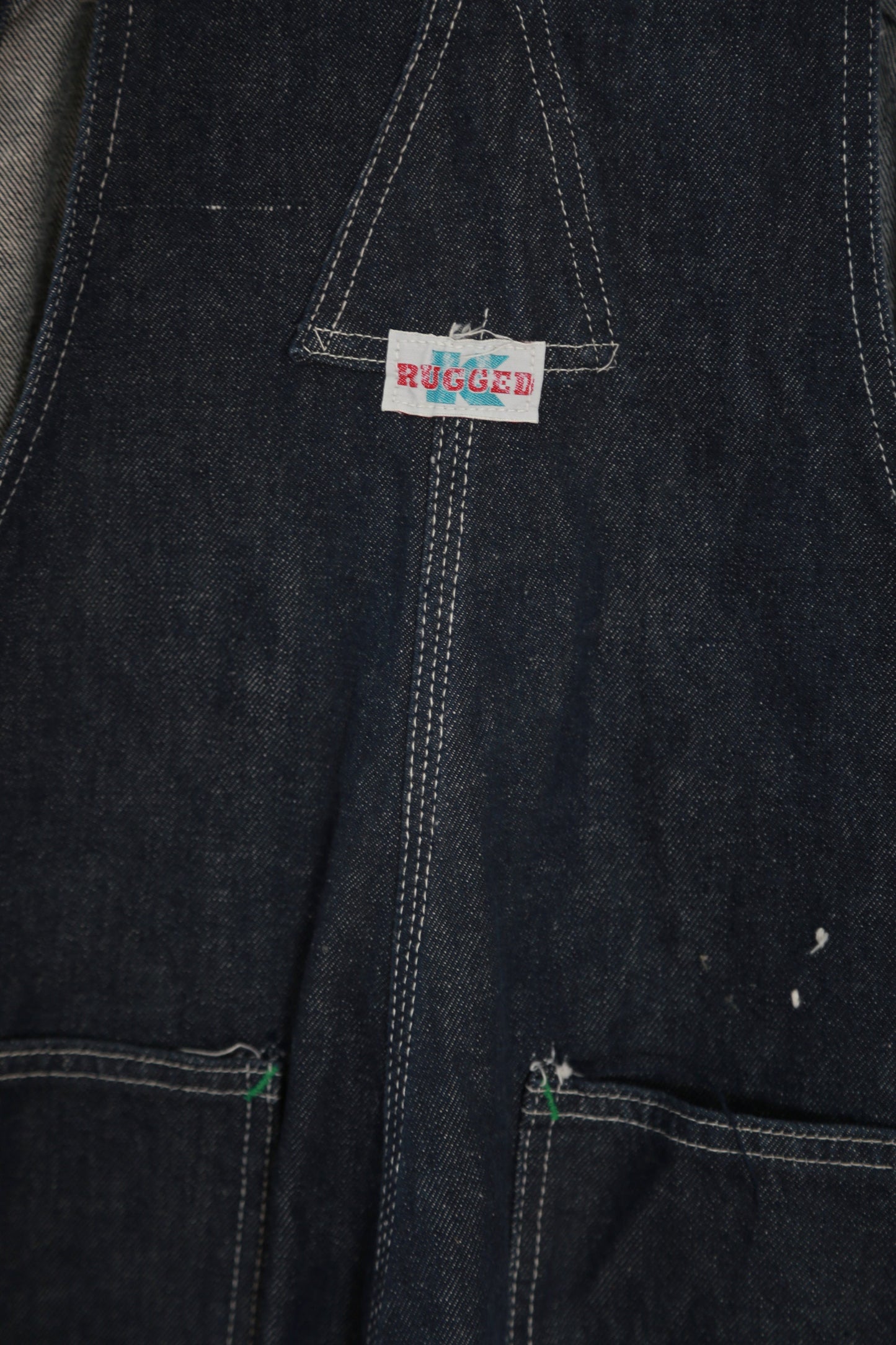 Vintage 70s Rugged K Kmart deadstock bib overalls 36x32