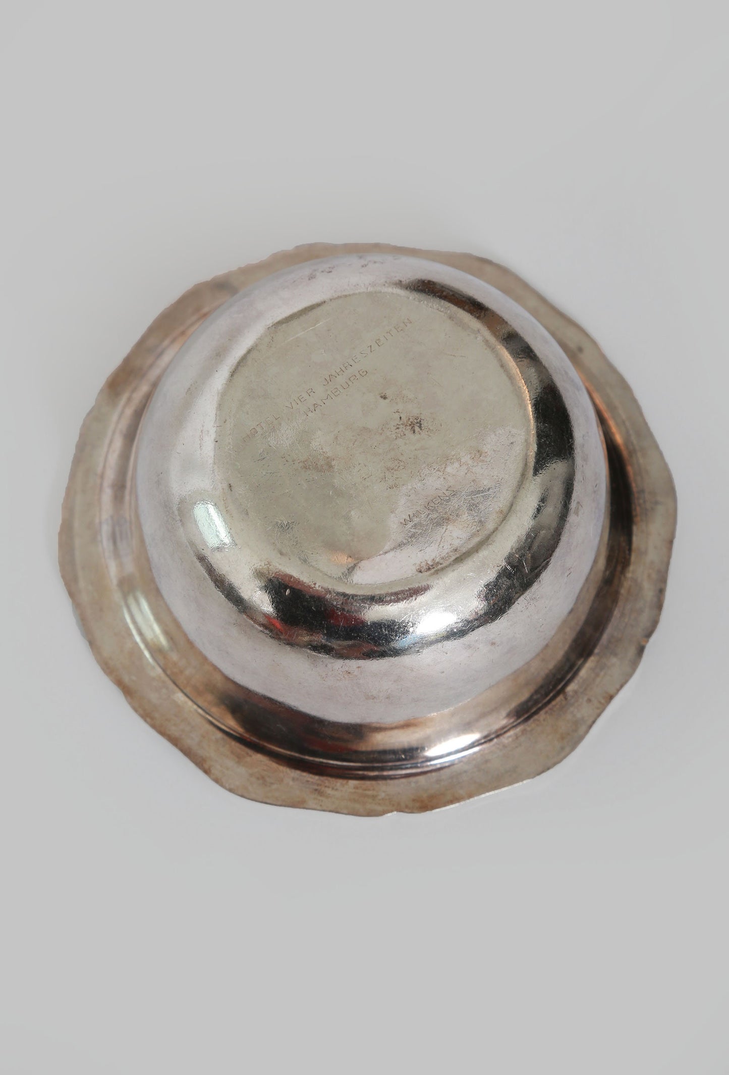 Antique vintage Wilkens Silver Bowl | Hotel Vier Jahreszeiten Hamburg crest bowl