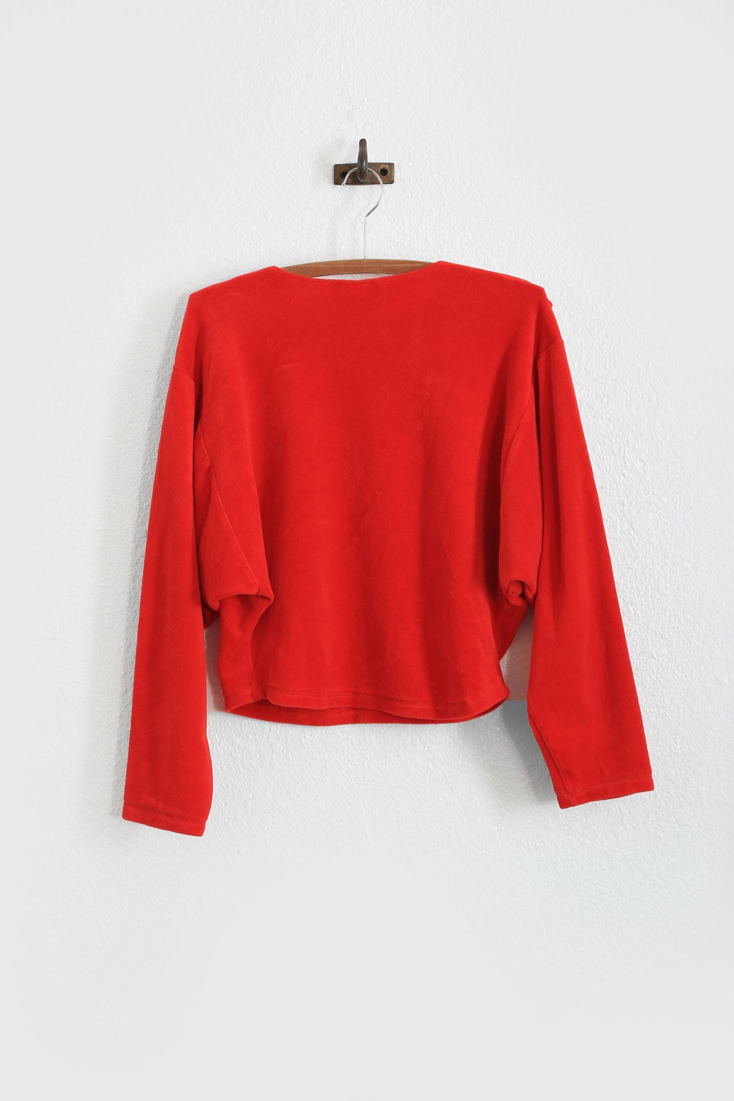 Vintage 80s red terry cloth top