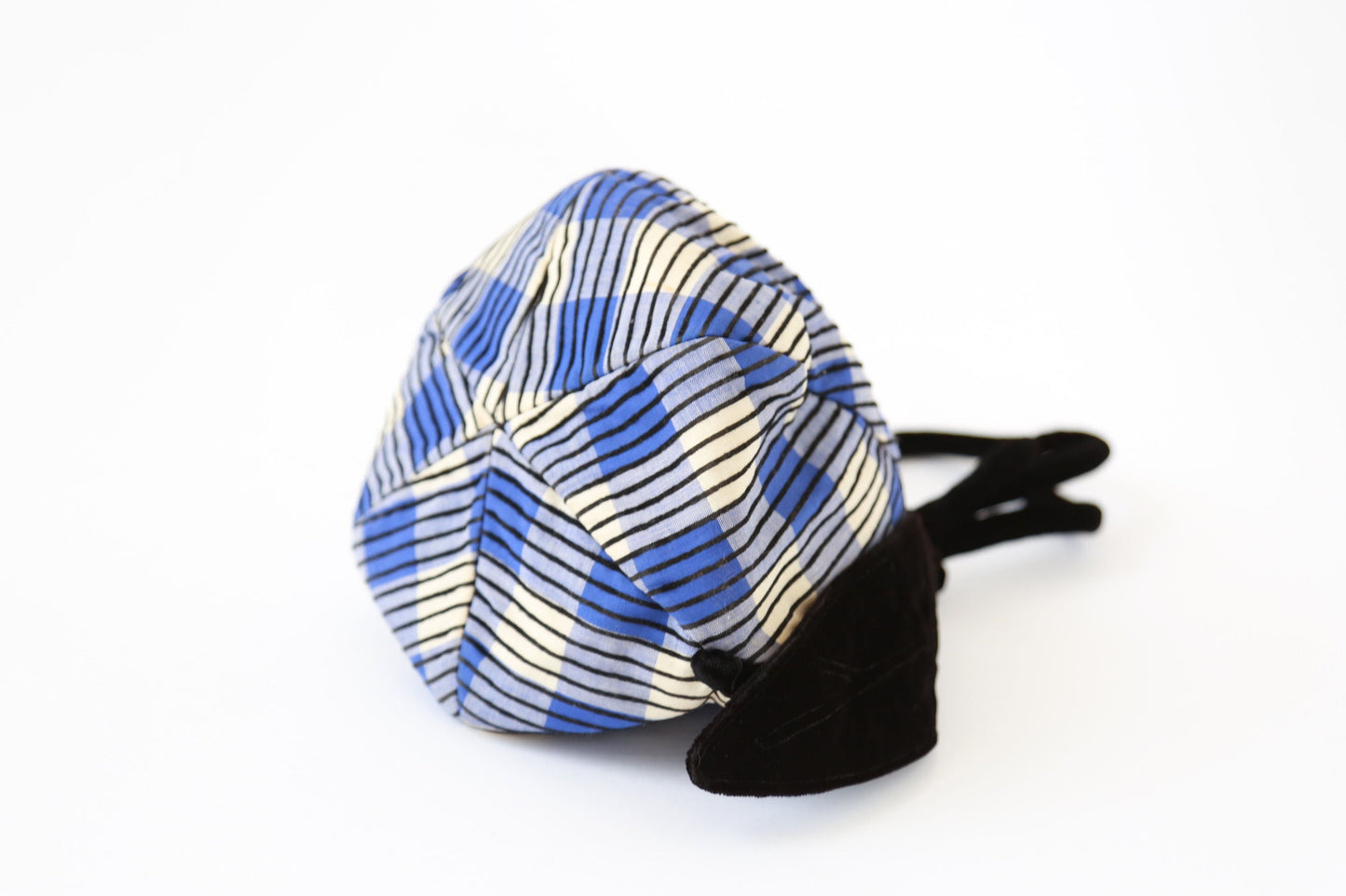 Vintage 40s velvet purse | 1940s single strap leaf purse
