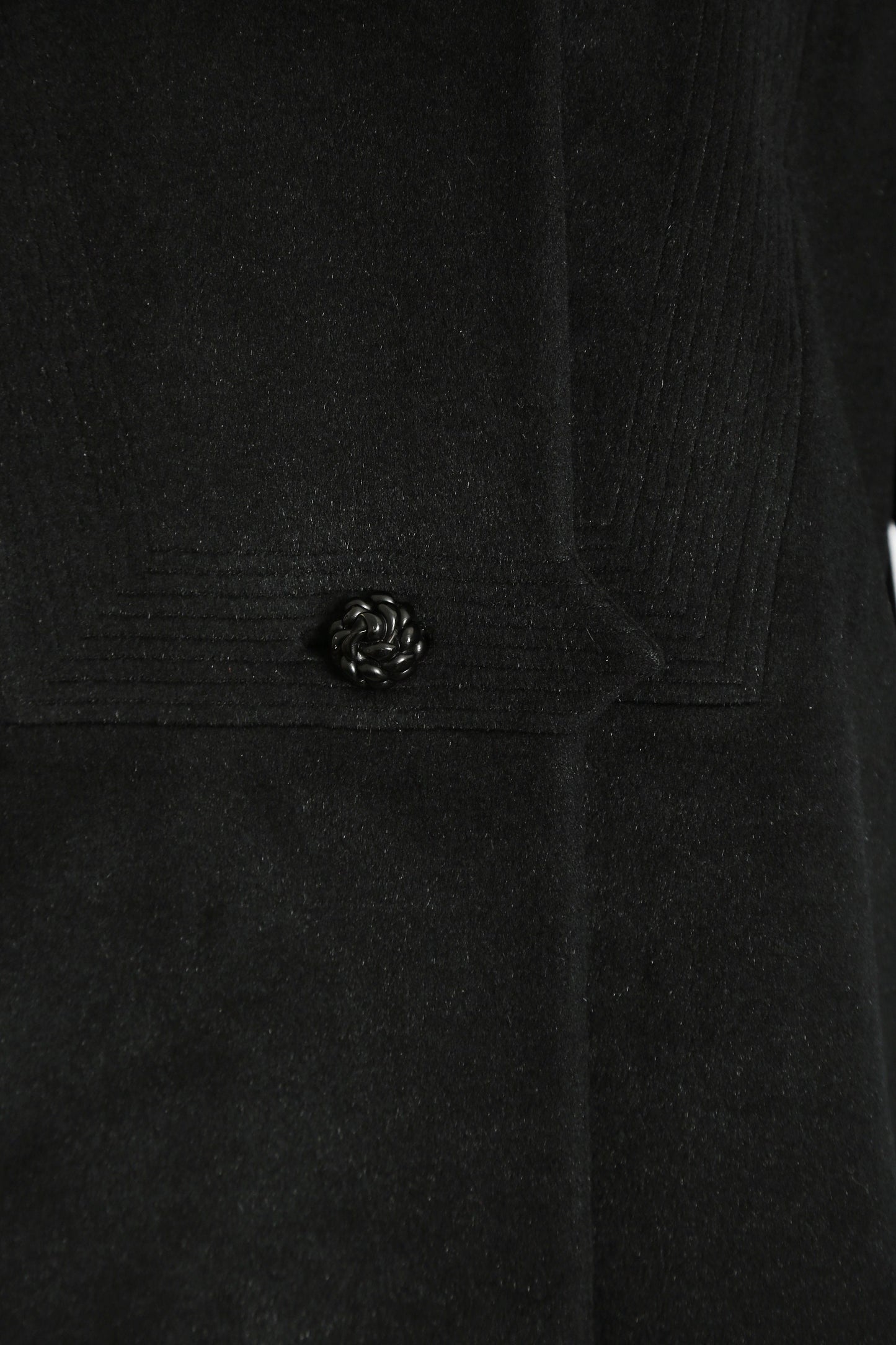 Vintage 50s black mohair wool coat