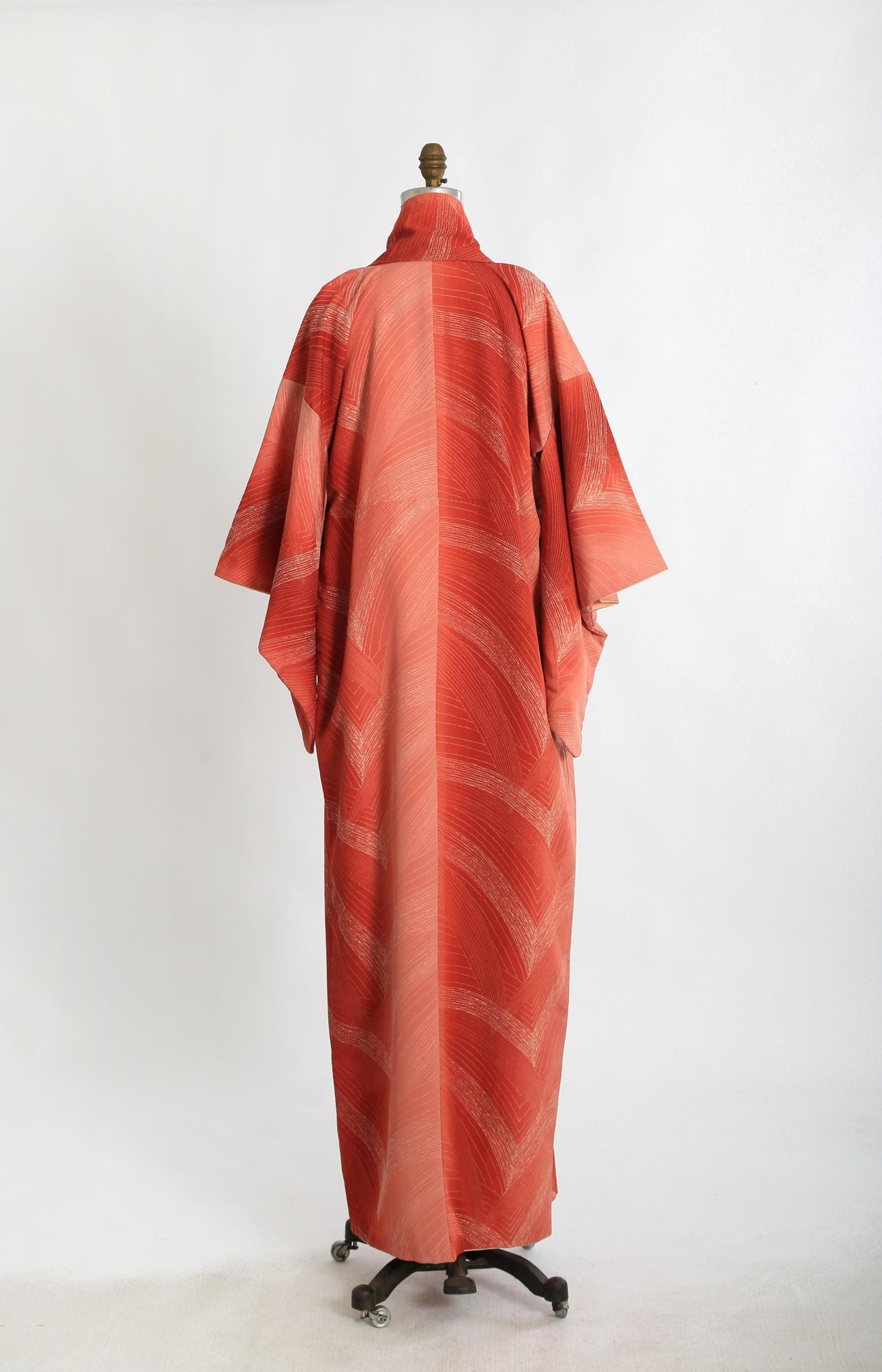 50s Salmon orange kimono | Vintage 1950s silk Japanese KIMONO | Wedding kimono wrapper