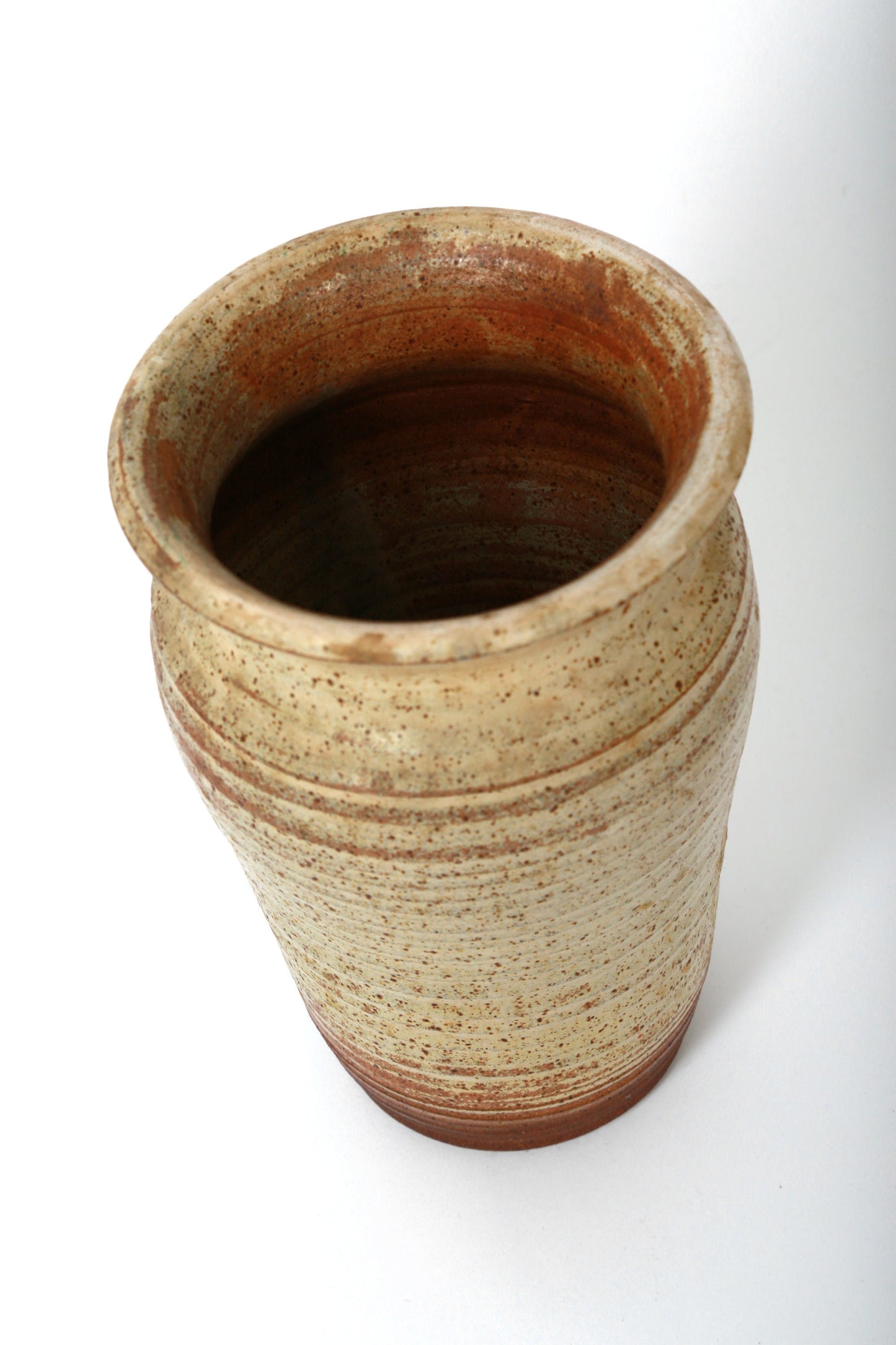 Vintage hand thrown stoneware vase