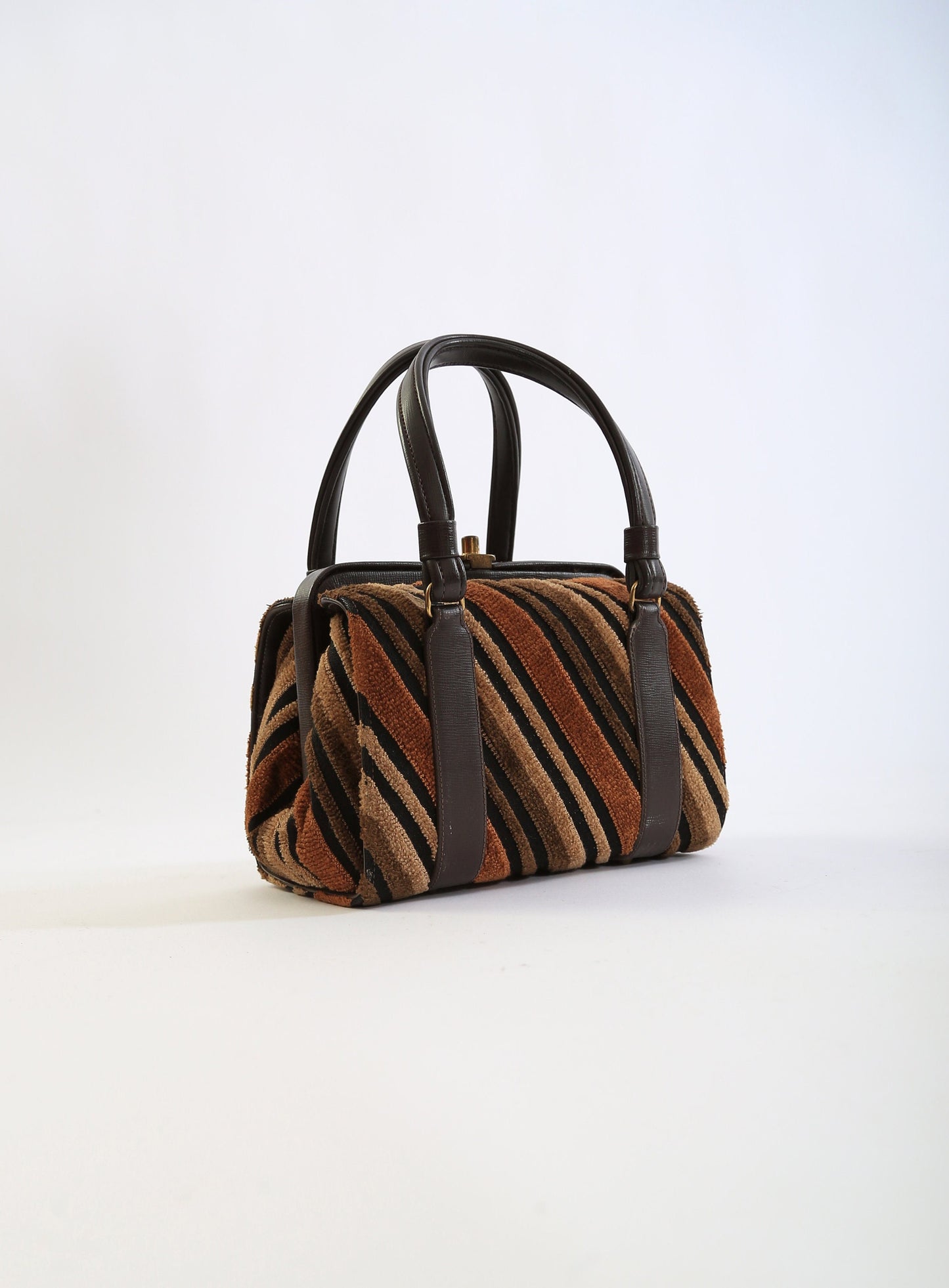 Lewis striped purse | Vintage 60s Lewis striped velvet velour purse