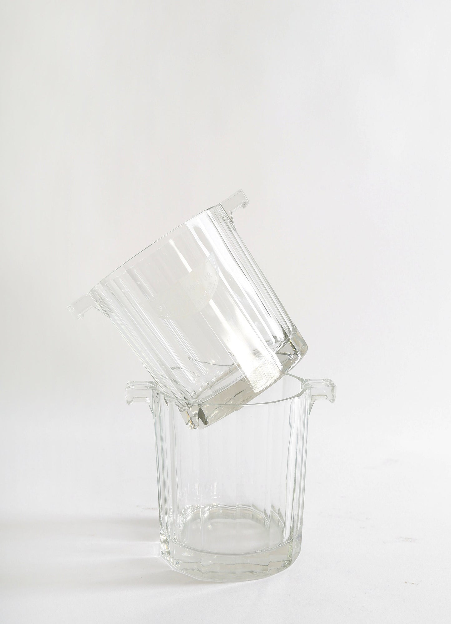 Vintage Moet & Chandon glass ice buckets Pair
