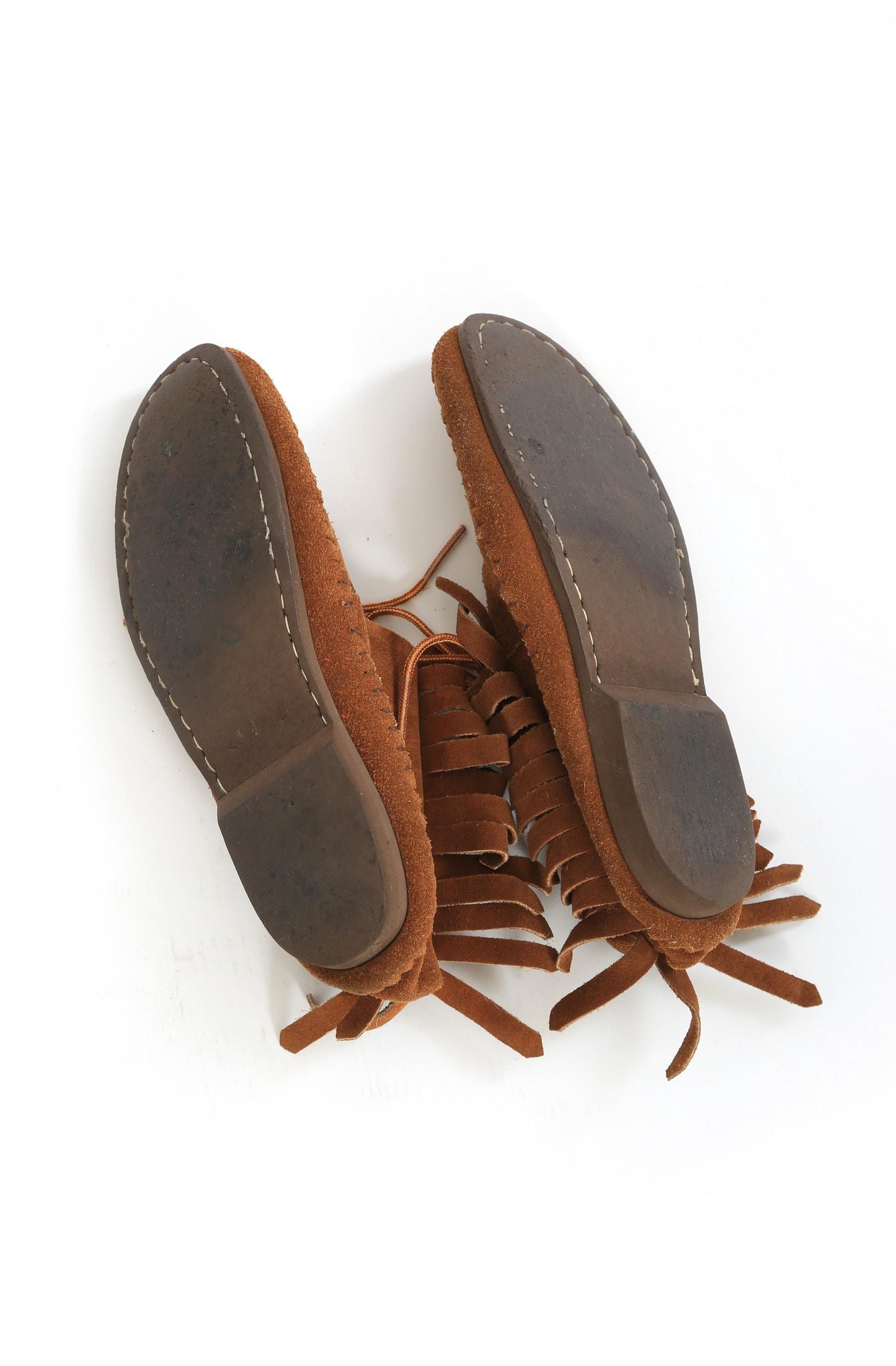 Vintage 70s Taos brown leather moccasins women's size 7