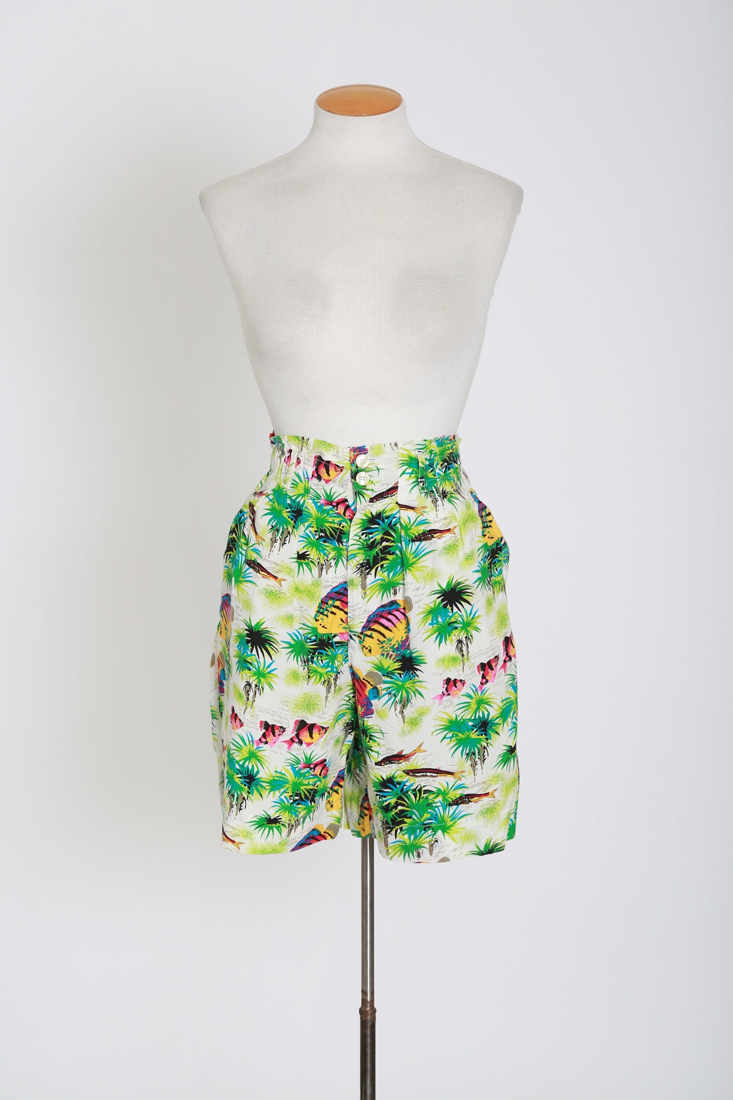 GAP Tropical shirts | Vintage 90s GAP tropical fish rayon shorts