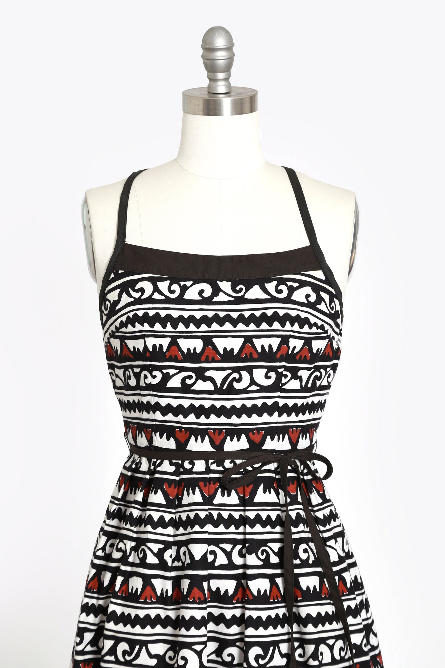 Lanz tribal dress | Vintage 60s Lanz cotton wave dress | 1960s tribal print dress
