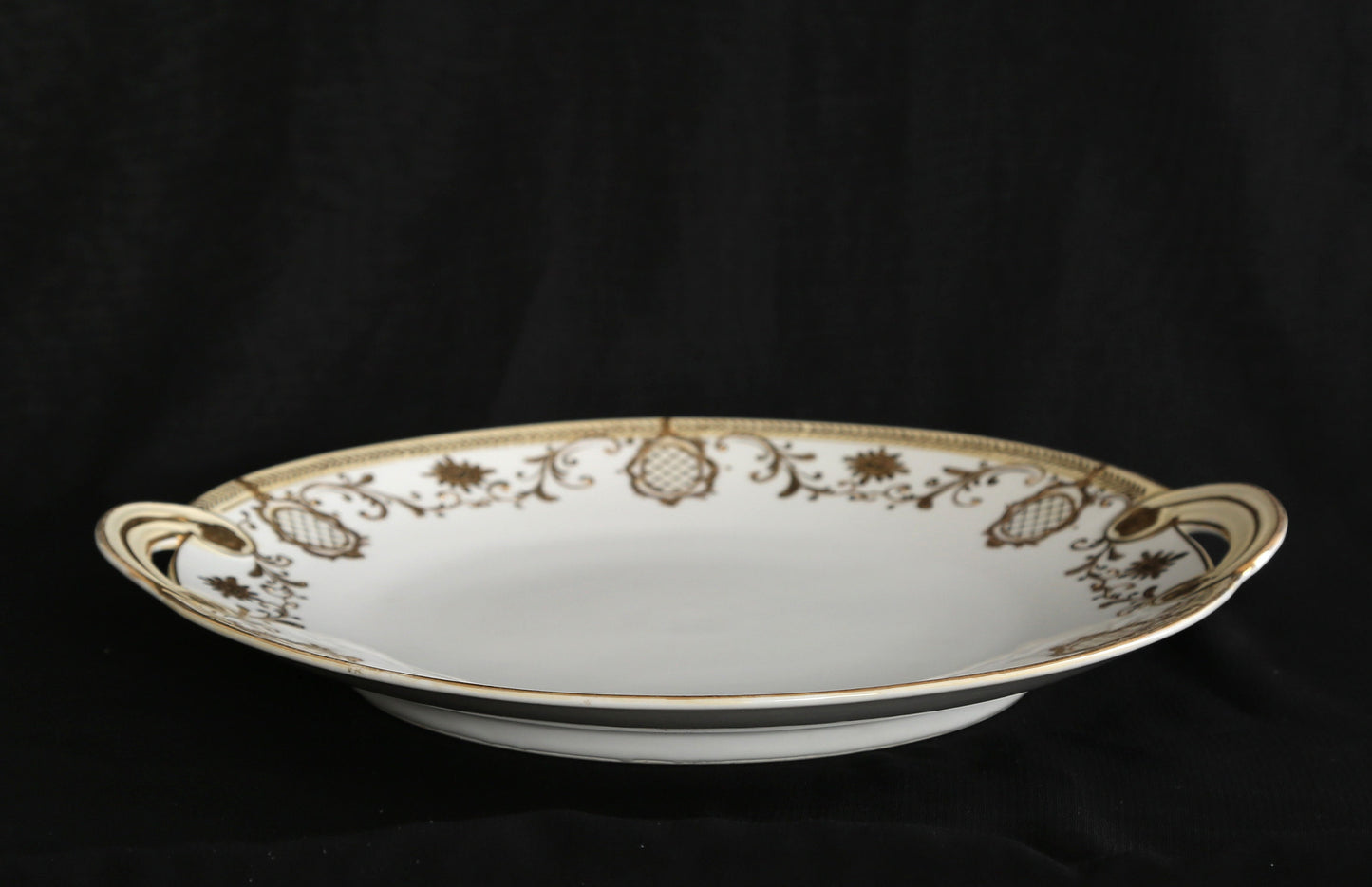 Vintage Noritake gold gilded hand painted porcelain plate platter