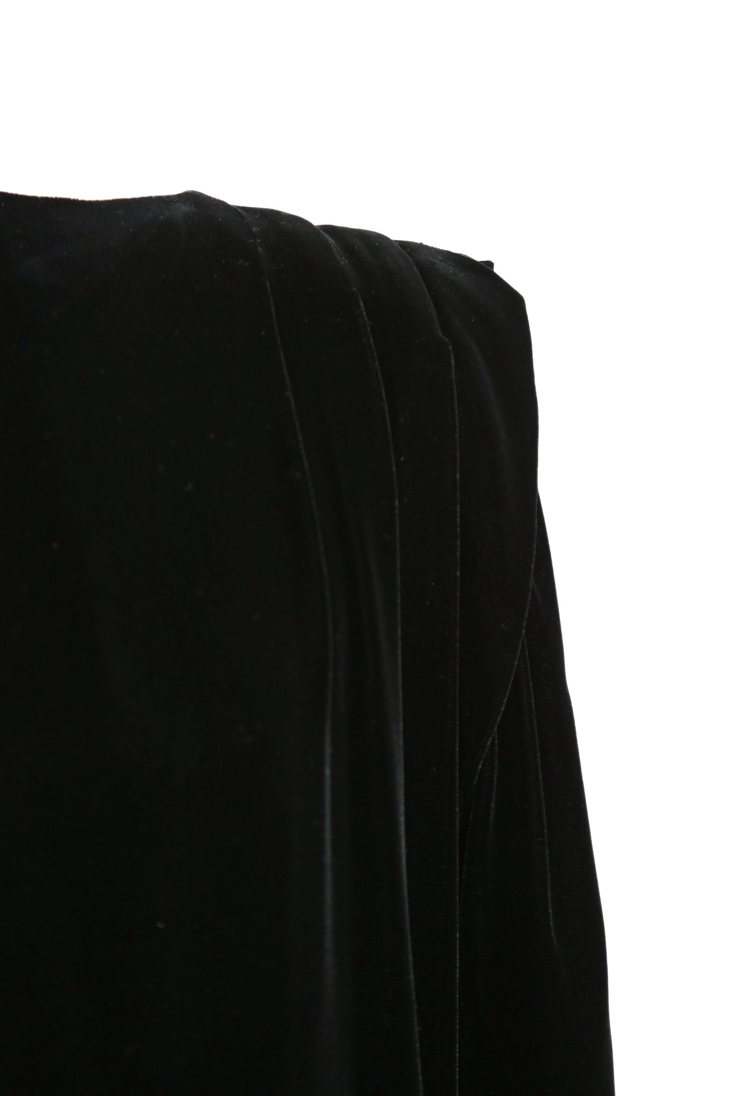 Cocoon velvet dress | Vintage 90s inky black velvet avant grade dress