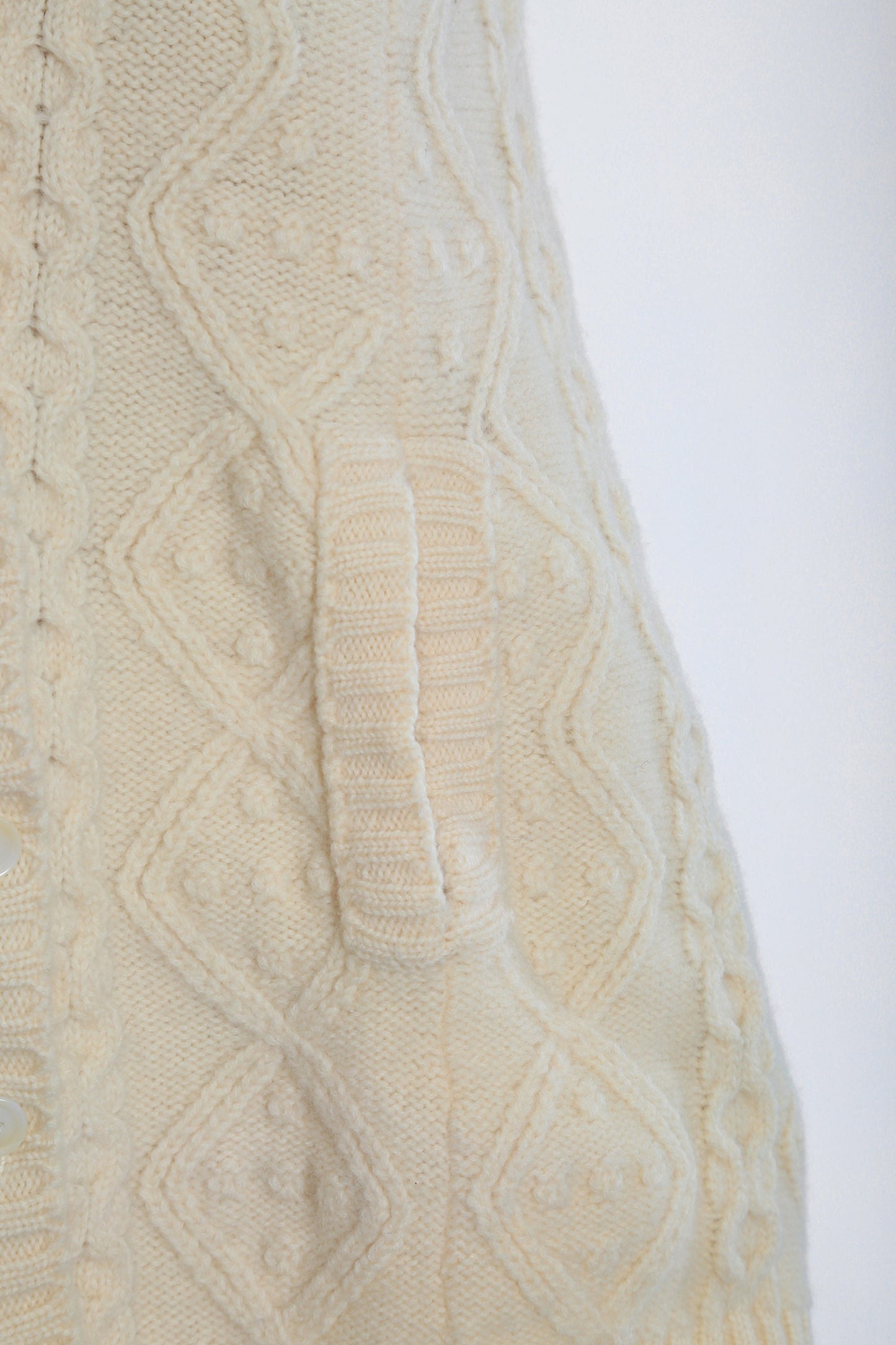 60s knit wool cape sweater | Vintage 60s hand loomed cable knit wool cape