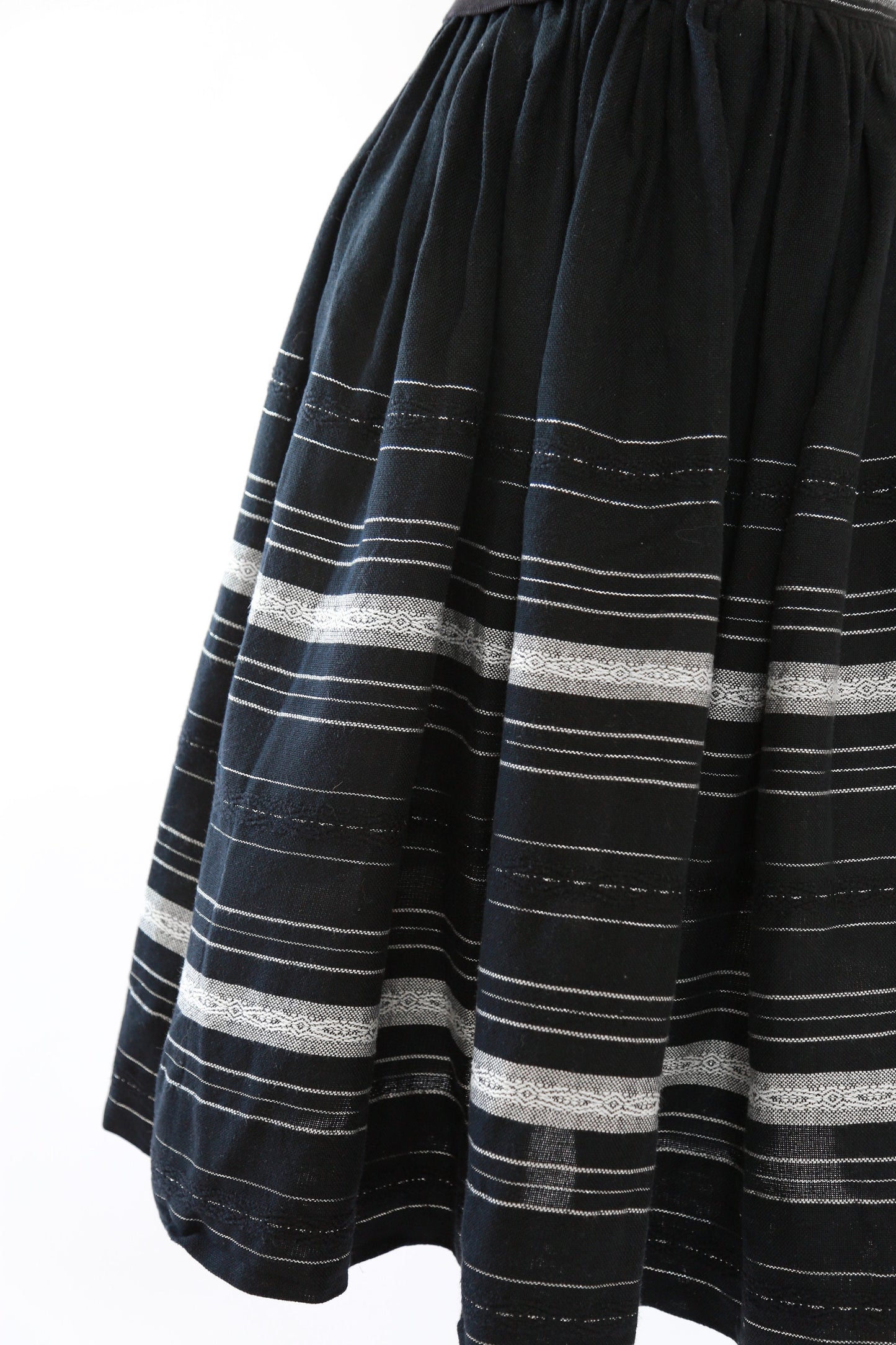 40s Serape skirt | vintage 1940s black woven Mexican skirt