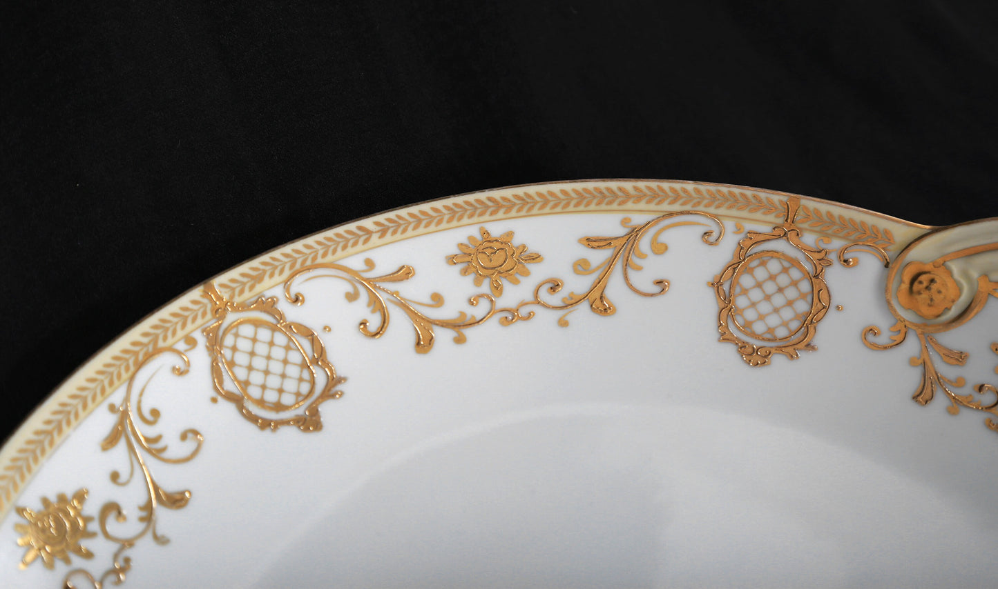 Vintage Noritake gold gilded hand painted porcelain plate platter