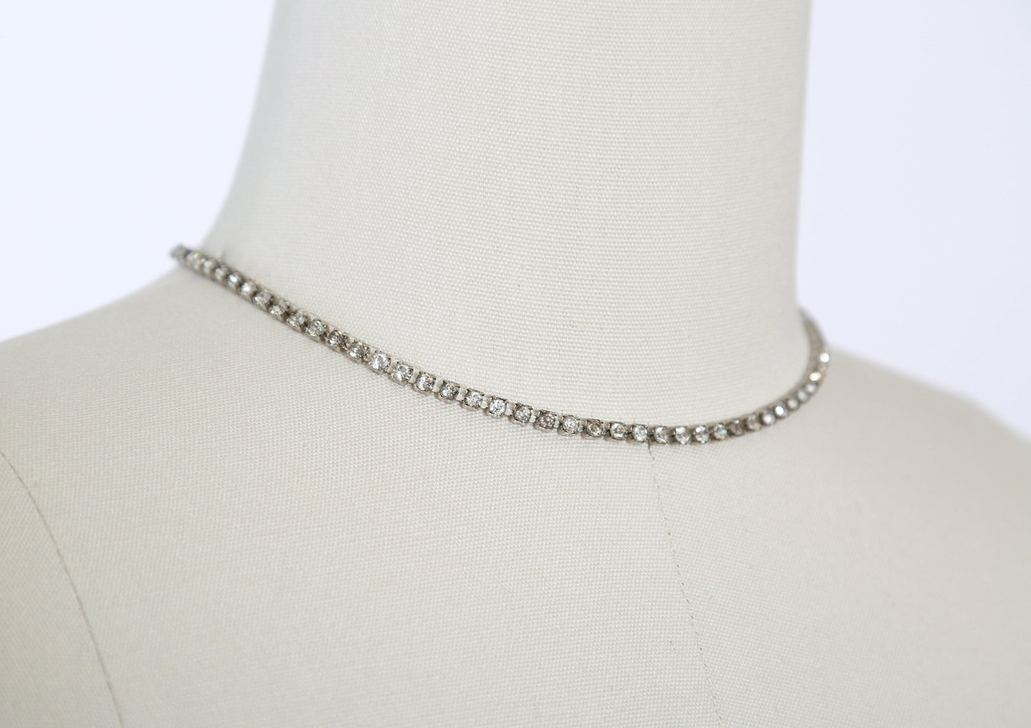 Vintage 1950s rhinestone choker necklace