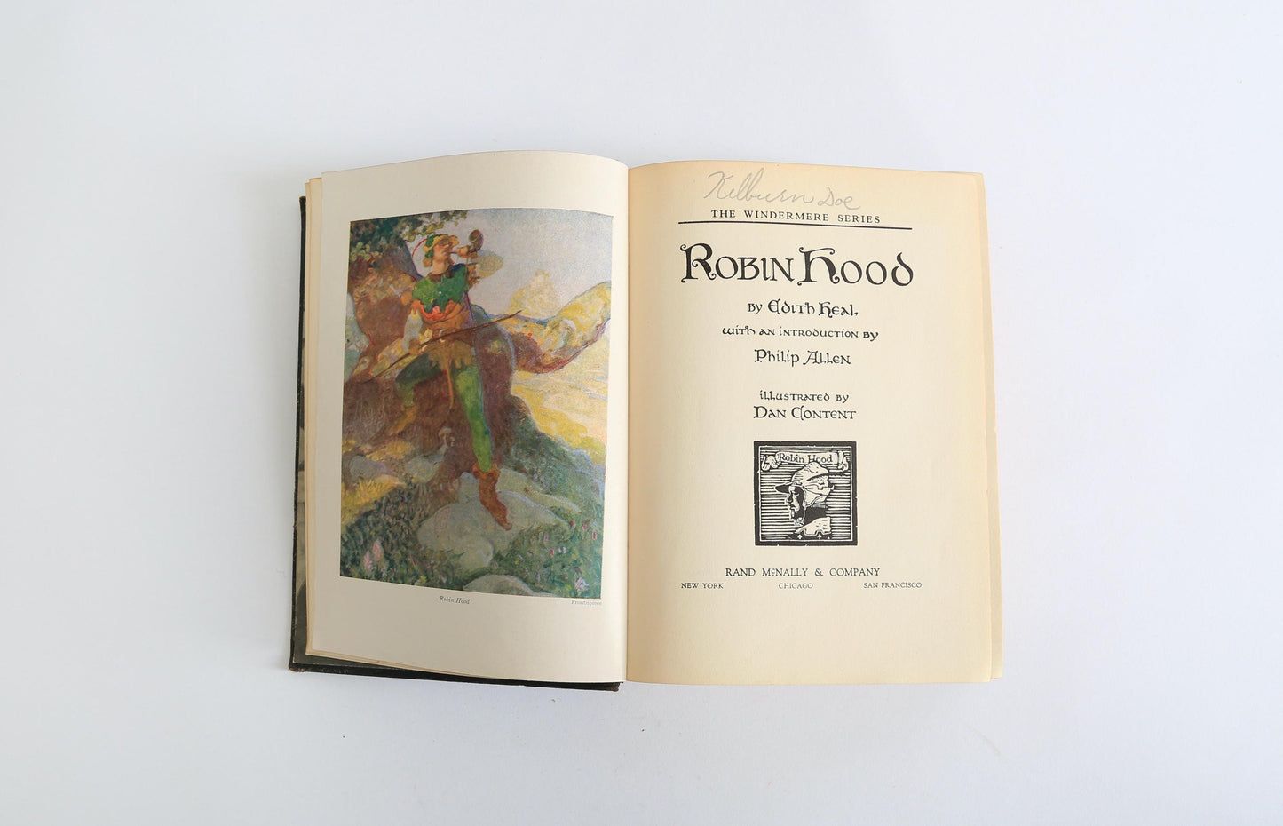 1930 Robin Hood Book | Robin Hood by Edith Heal illustrated by Dan Content
