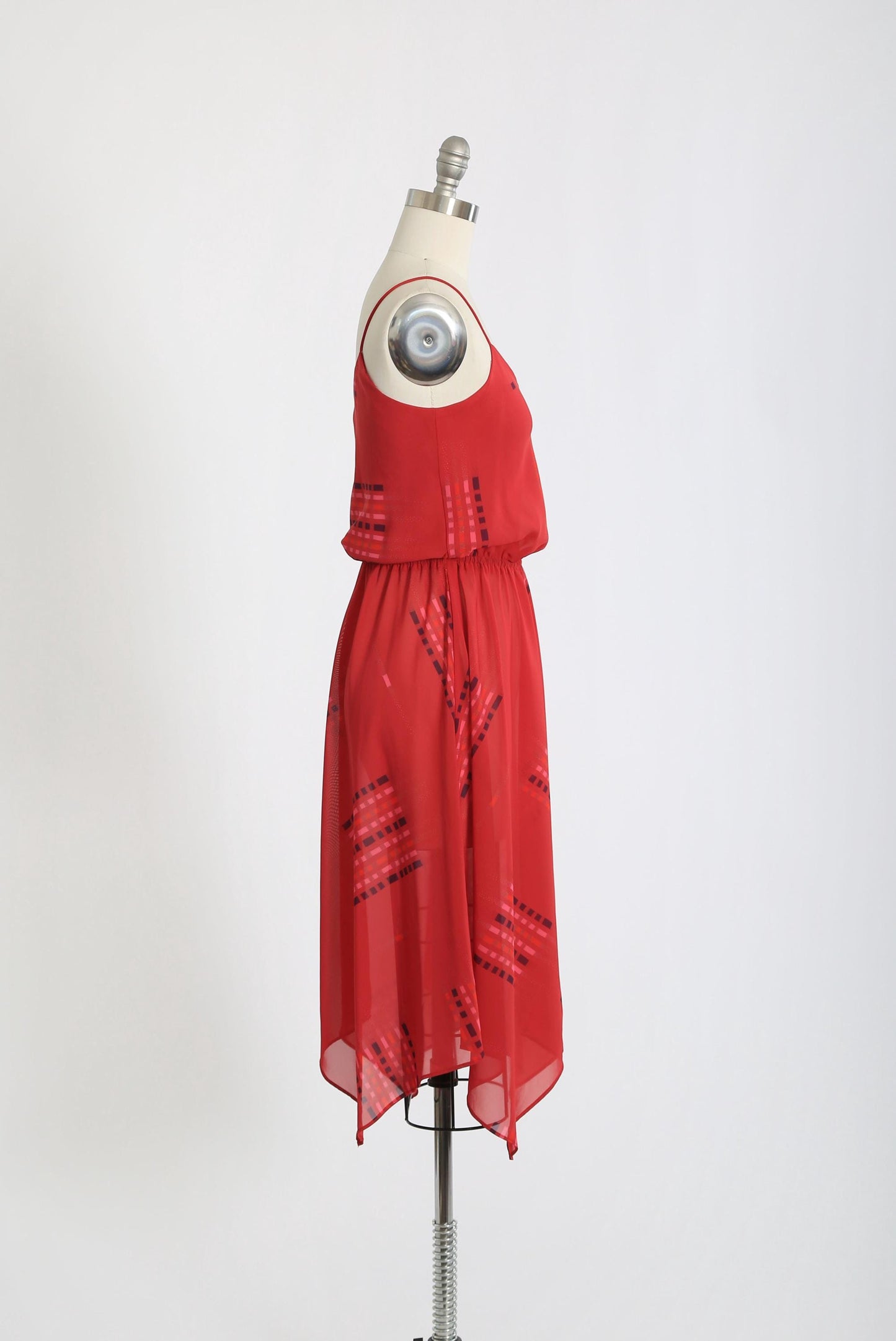 Vintage 70s semi sheer asymmetrical dress