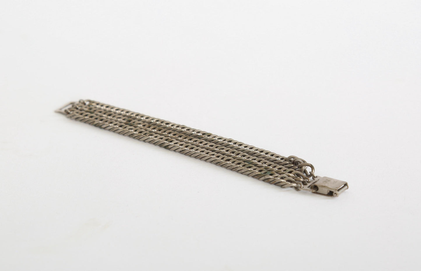 Vintage 1940s thick 3 row chain bracelet