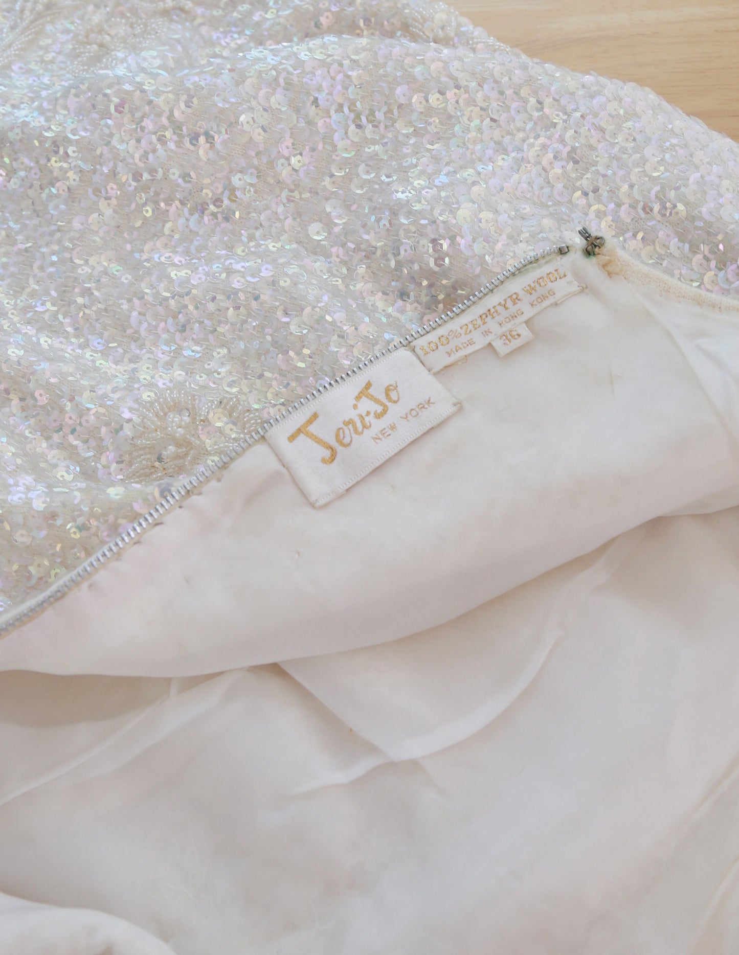 Jeri-Jo sequin tank | Vintage 1960s iridescent beaded sequin Zephry wool tank top