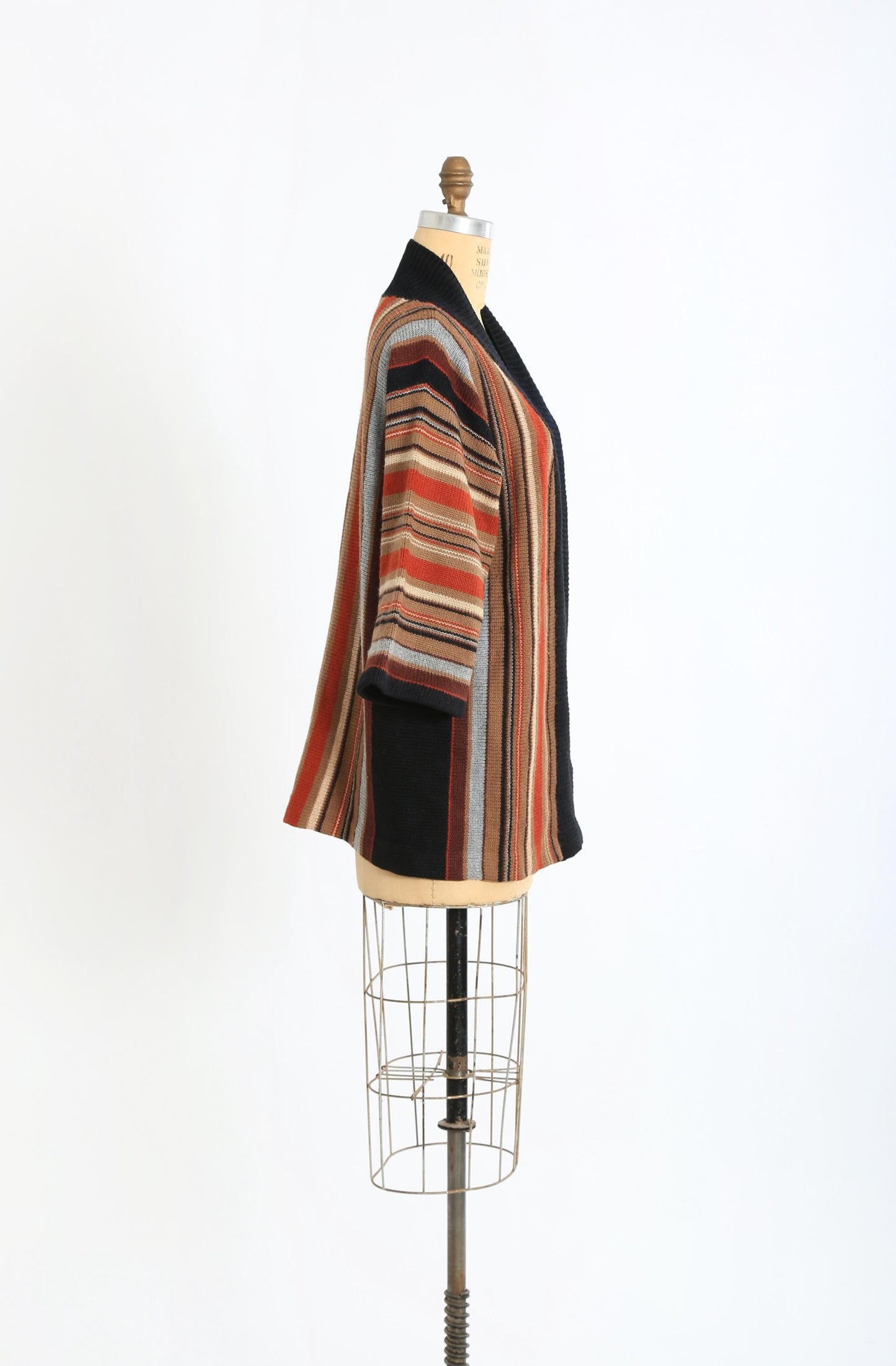 Vintage 1970s striped knit cardigan sweater