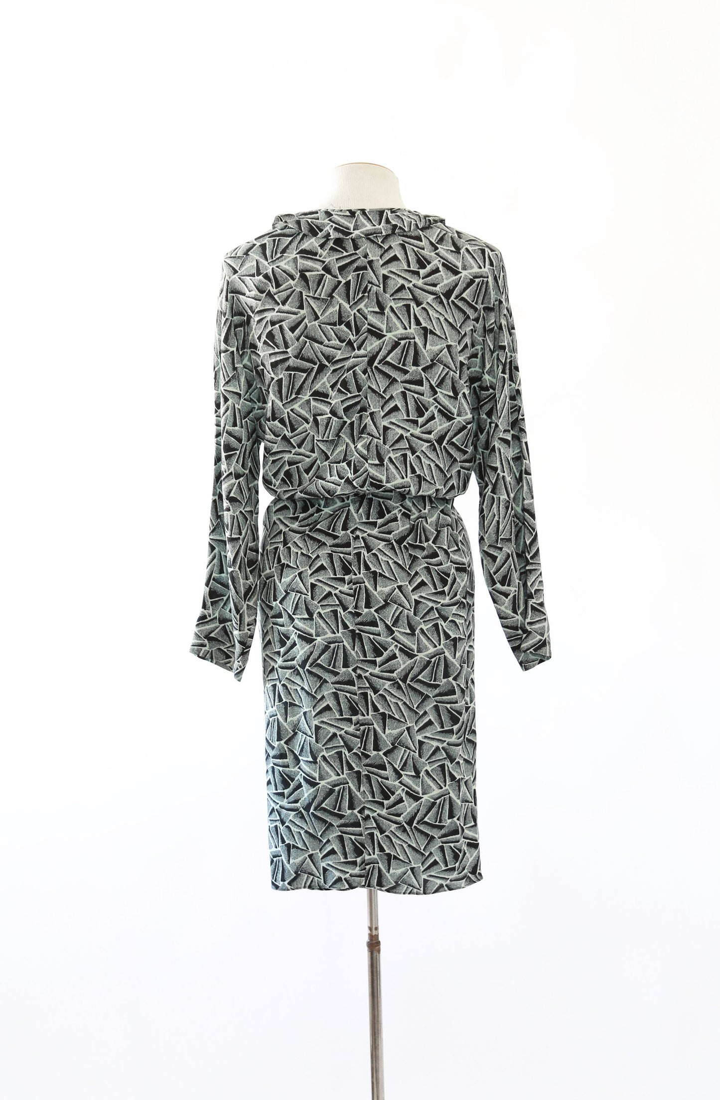 NICOLE MILLER abstract dress | Vintage 90s dolman sleeve dress S