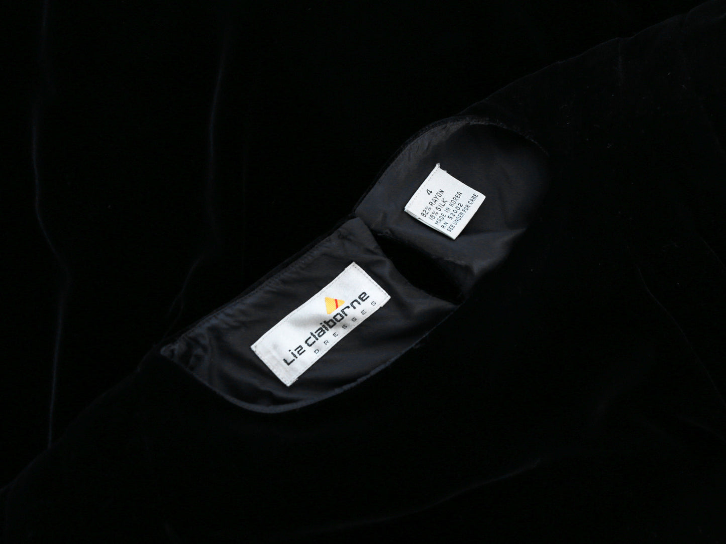 Cocoon velvet dress | Vintage 90s inky black velvet avant grade dress
