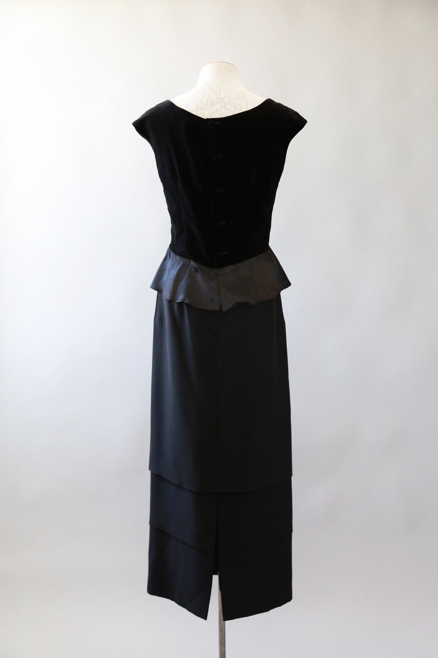 60s Lorrie Deb pencil skirt skirt | Vintage 1960s high waist tiered maxi skirt