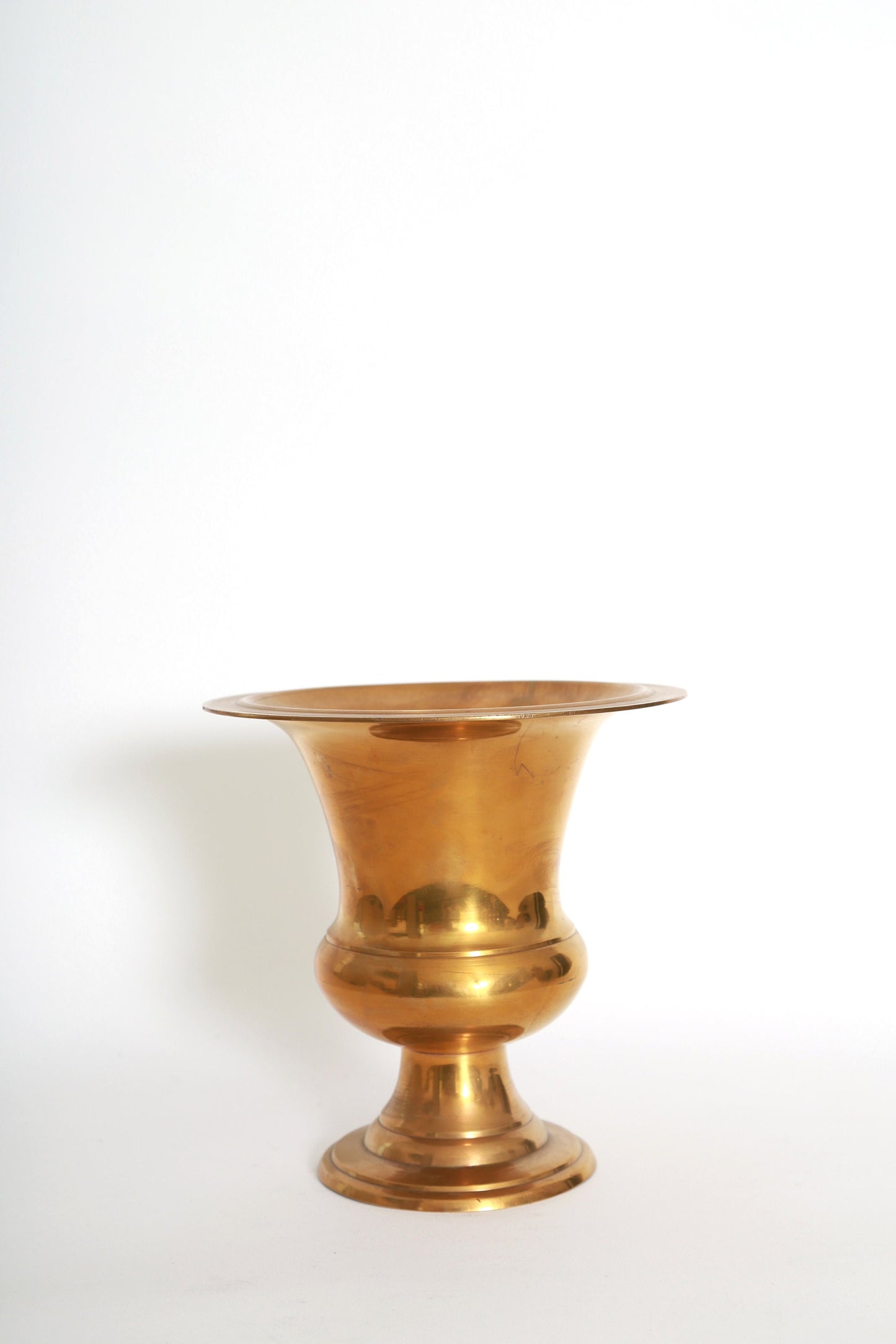 Vintage solid brass vase