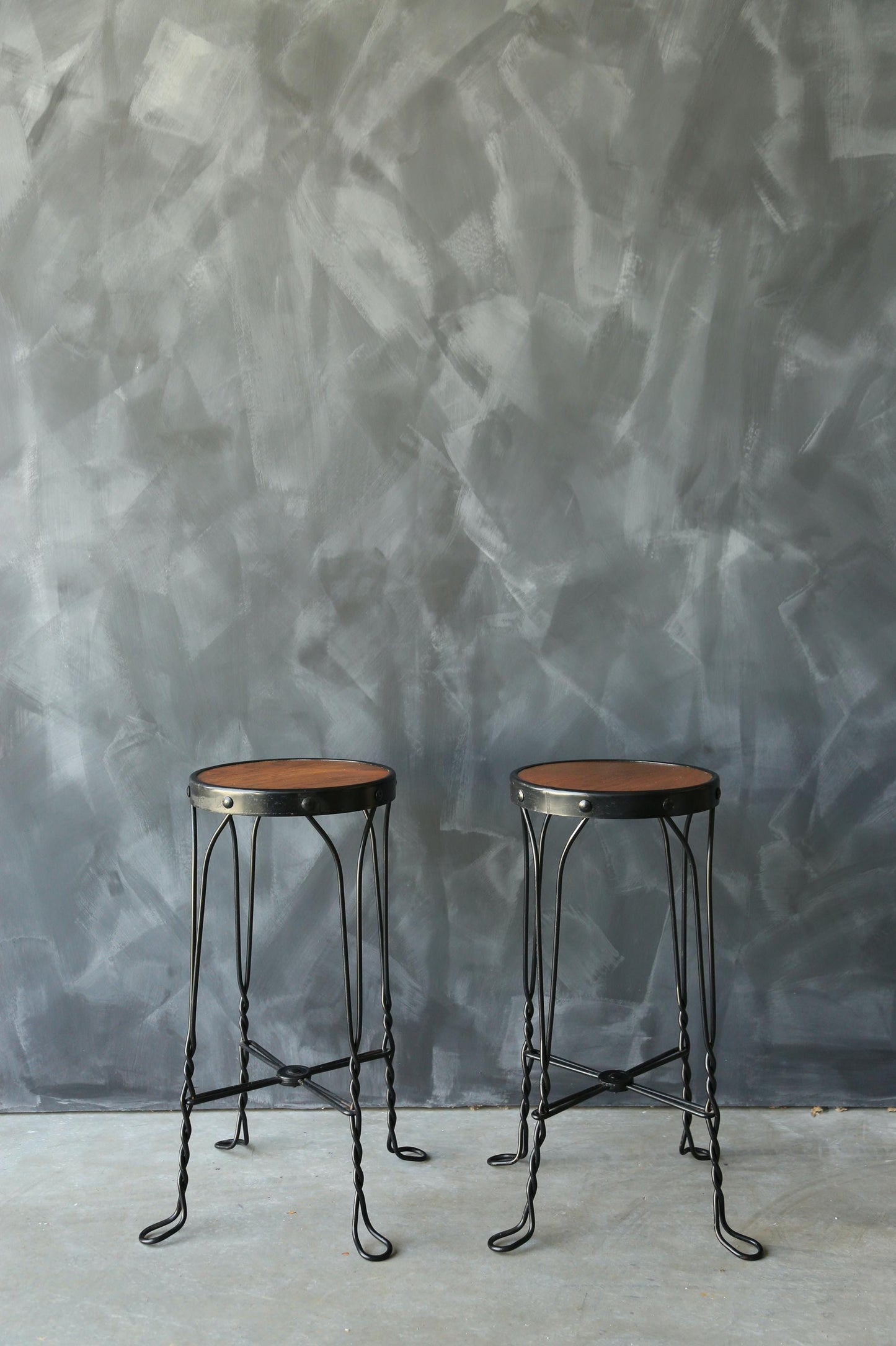 Antique Cafe metal stools