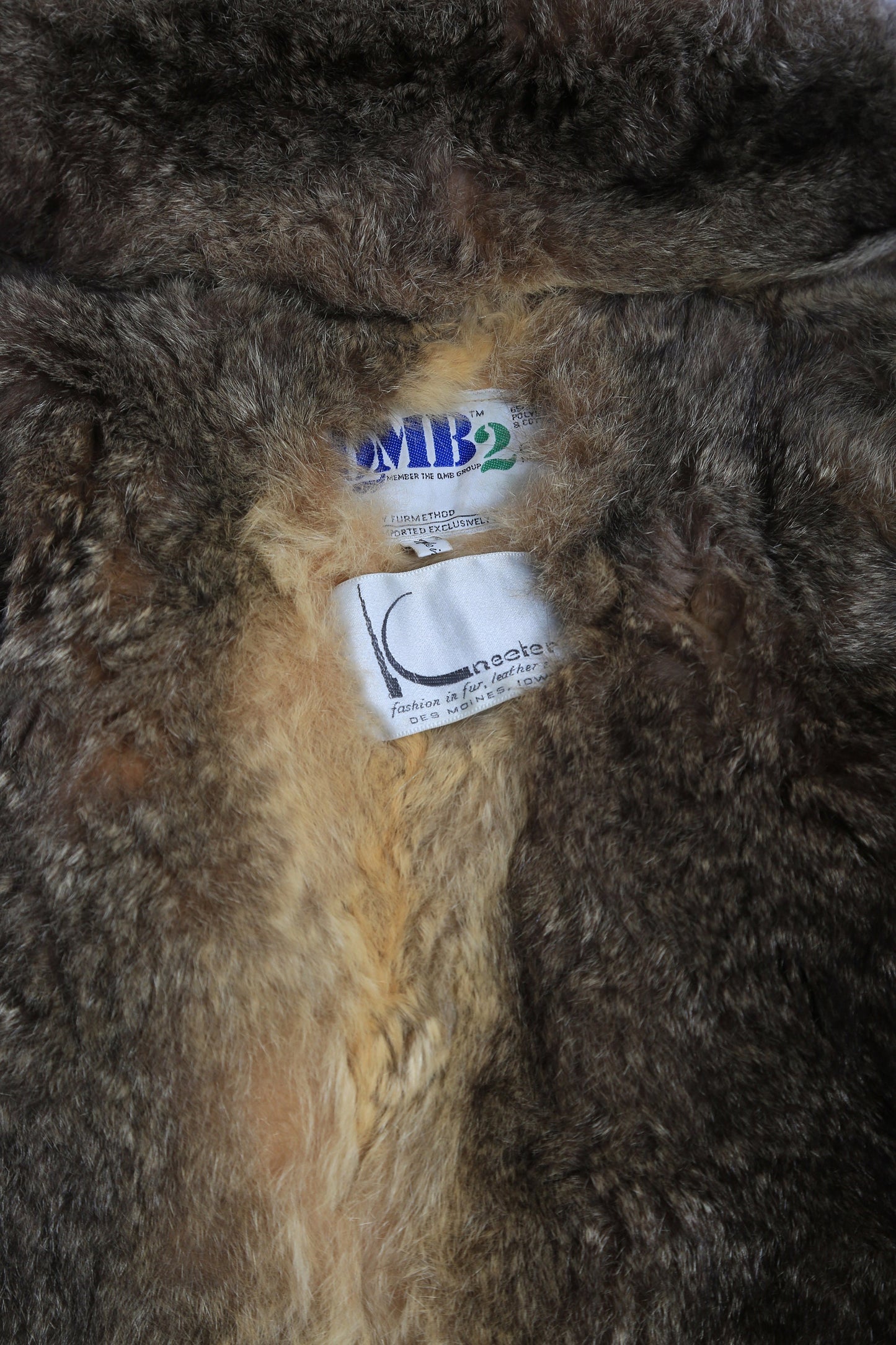 Vintage 1970s coyote fur trench coat