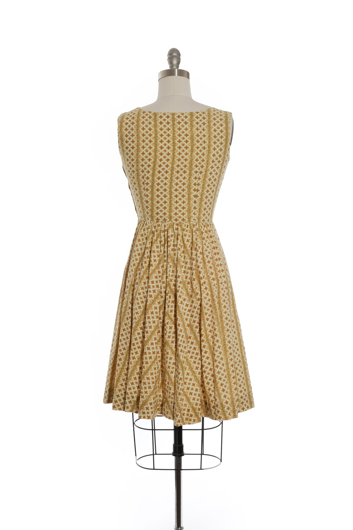 Vintage 50s cotton dress | Vintage 1950s yellow floral mini dress