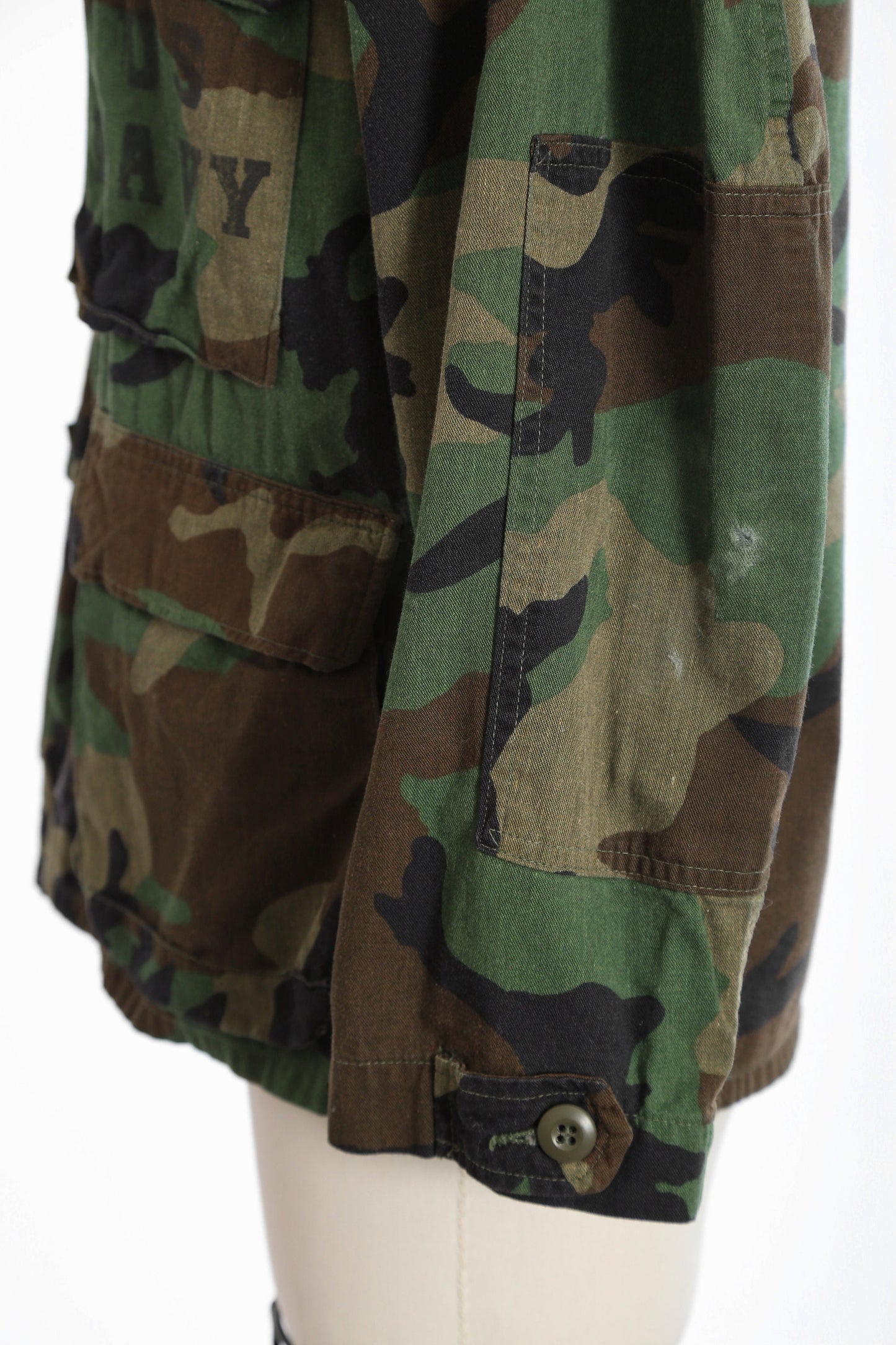 Military issue camo jacket | US NAVY stenciled Camouflage jacket