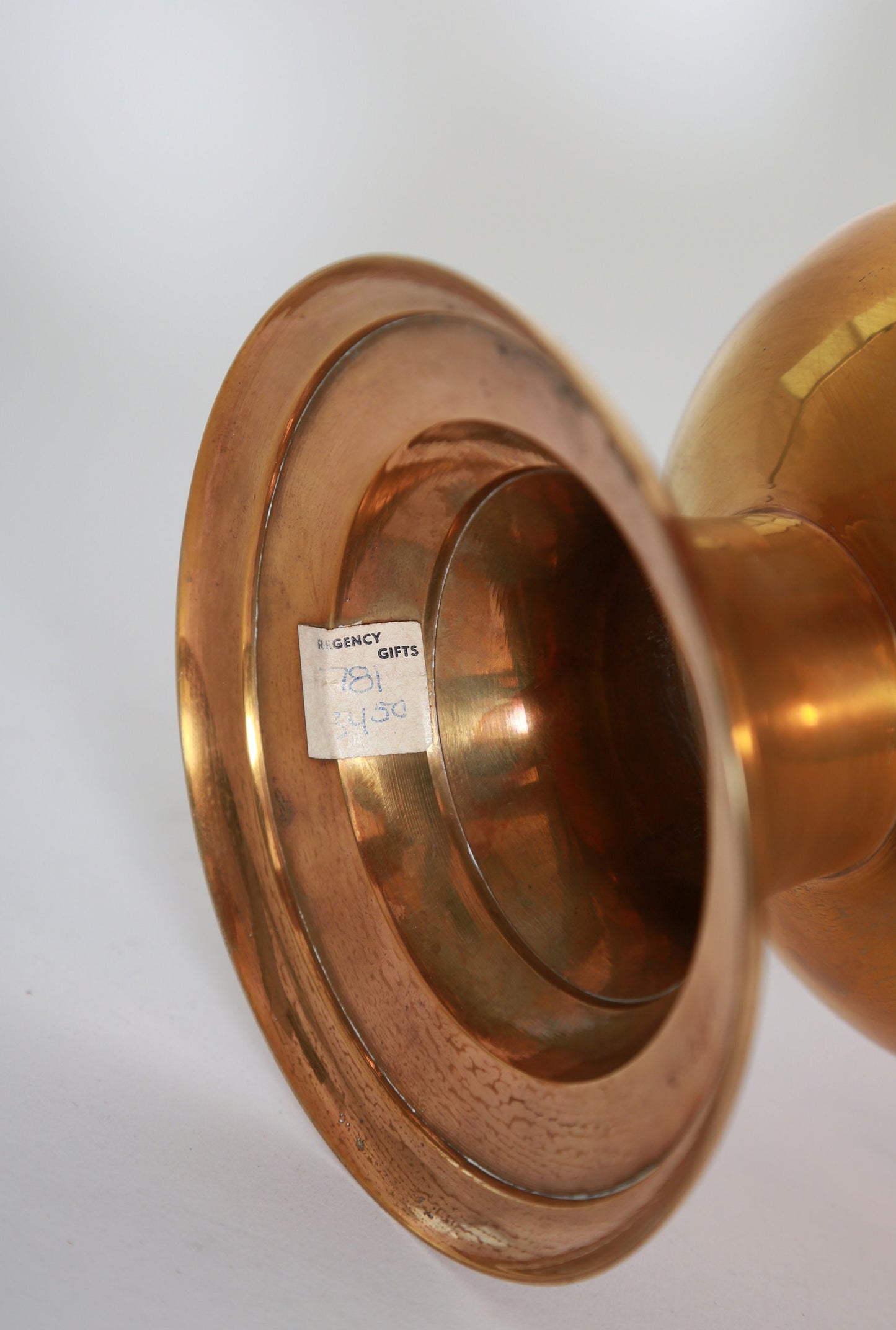 Vintage solid brass vase