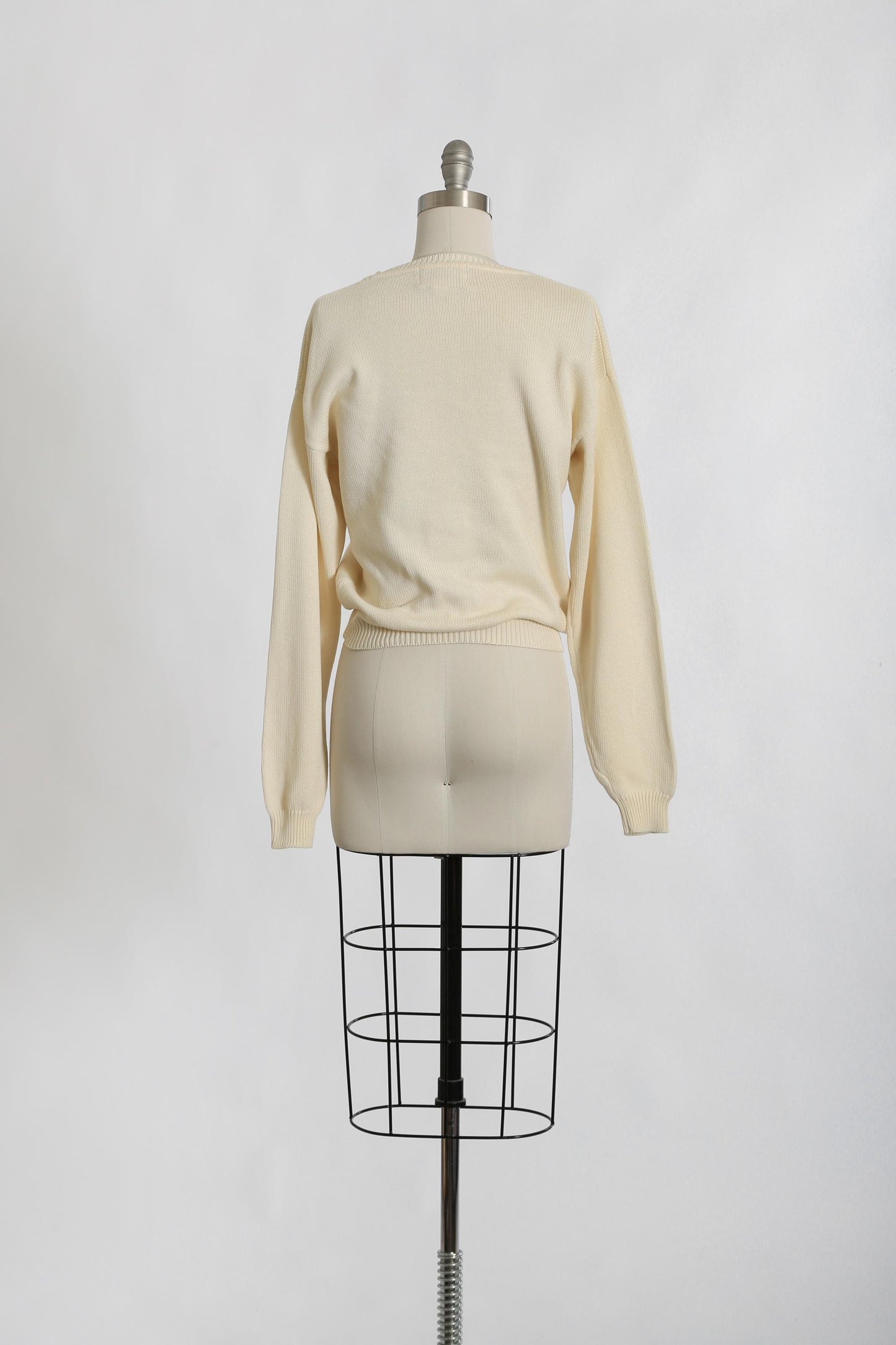 80s Nautical white knit sweater