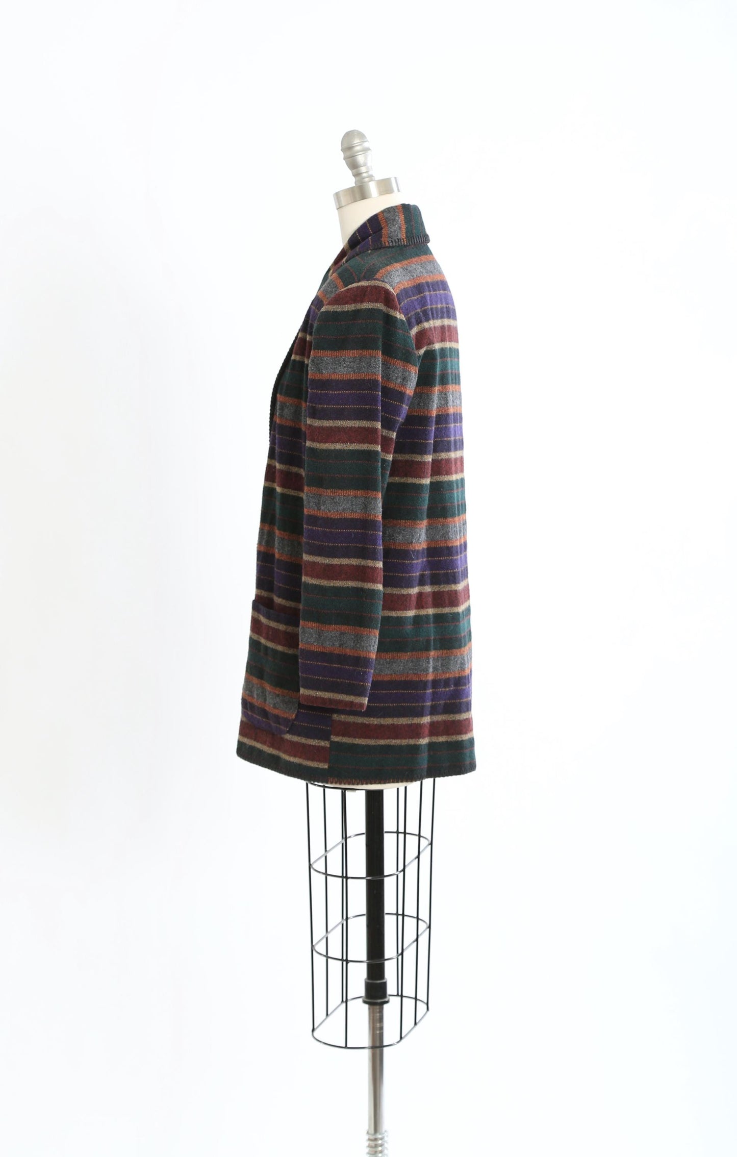 Vintage 90s Striped southwestern wool blend blazer