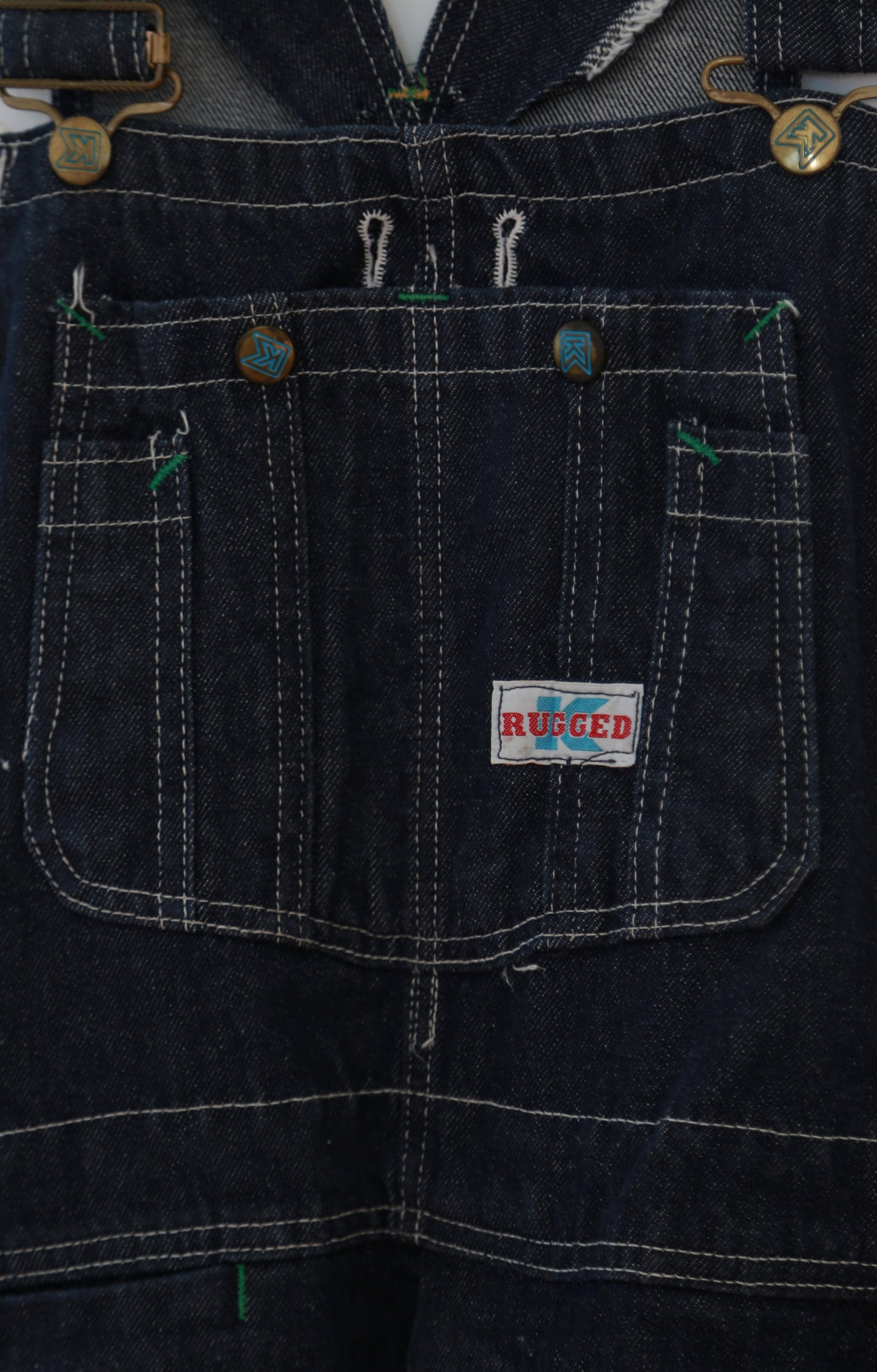 Vintage 70s Rugged K Kmart deadstock bib overalls 36x32