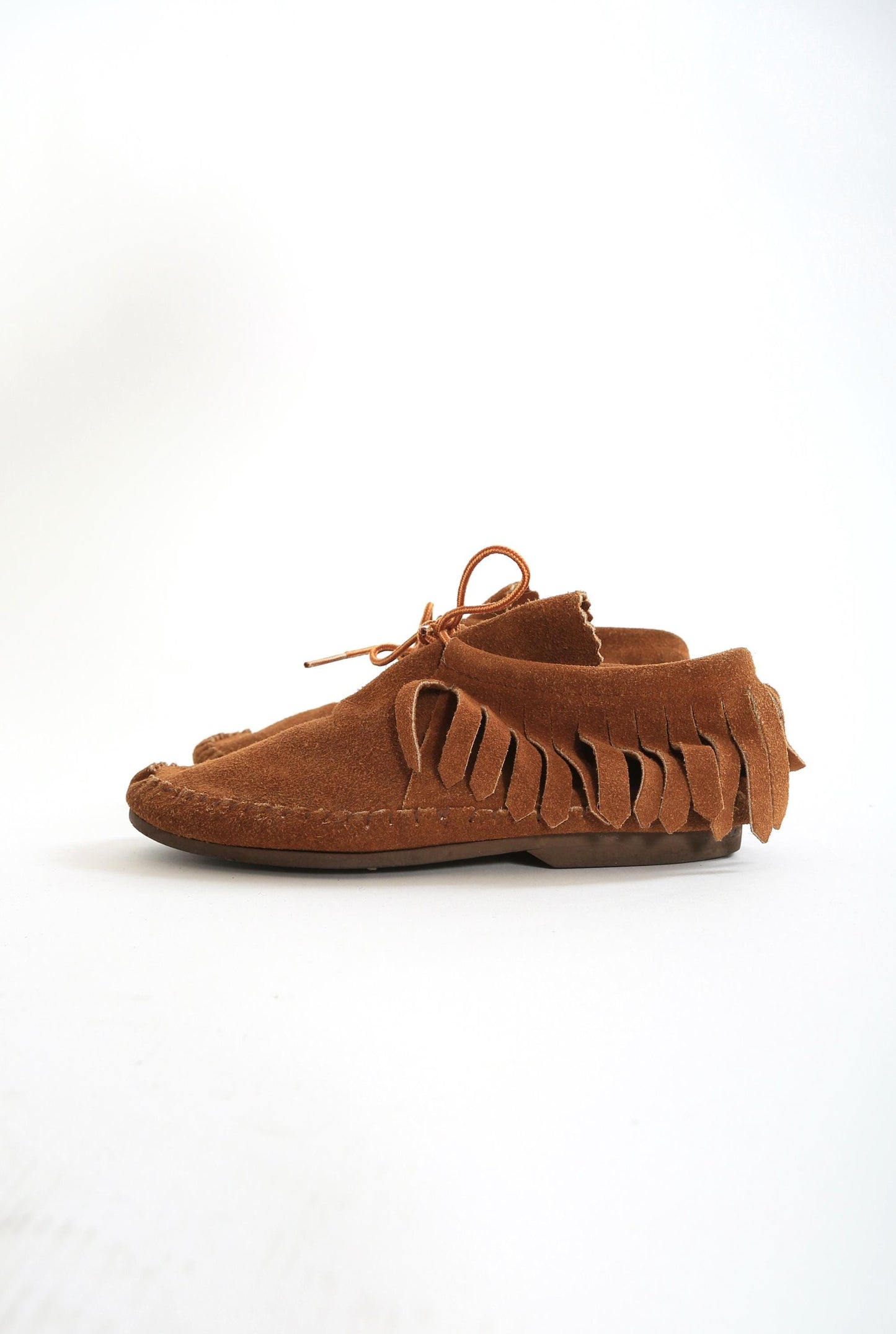 Vintage 70s Taos brown leather moccasins women's size 7