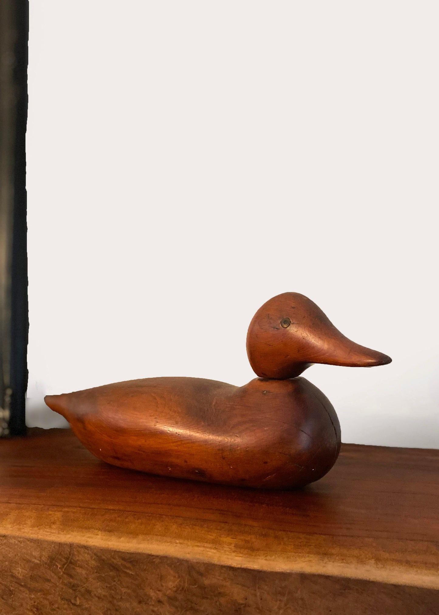 Antique vintage 1900s solid wood duck decoy Mallard