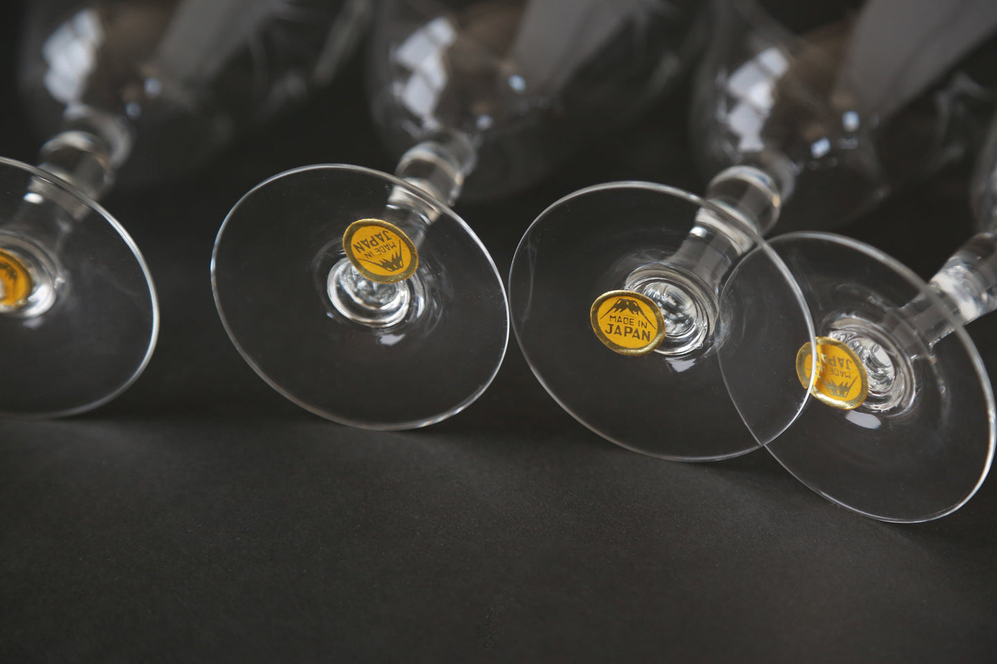 Vintage 30s 40s hand blown etched glasses