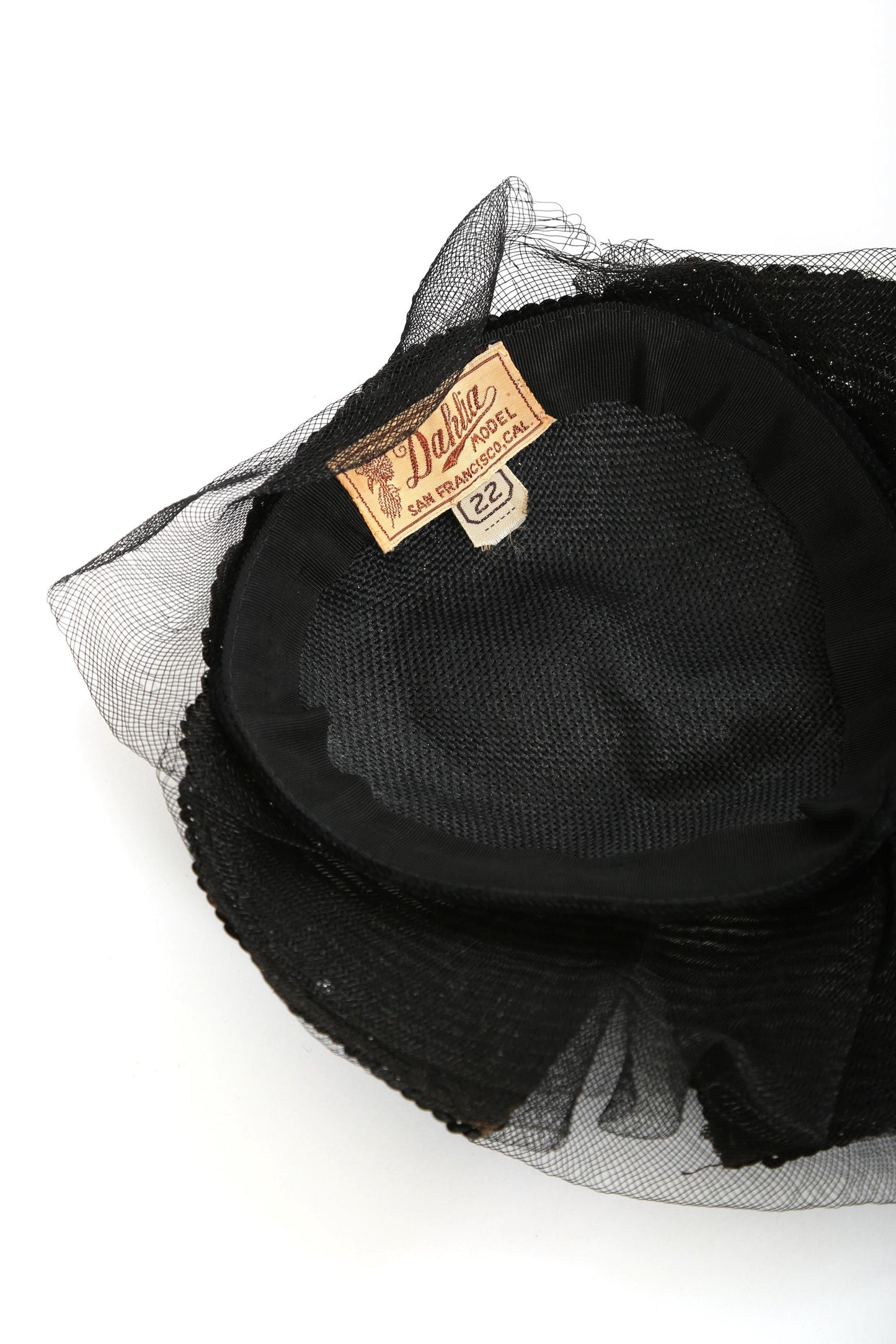 20s Sequin hat | Vintage 1920s black sequin flapper Hat