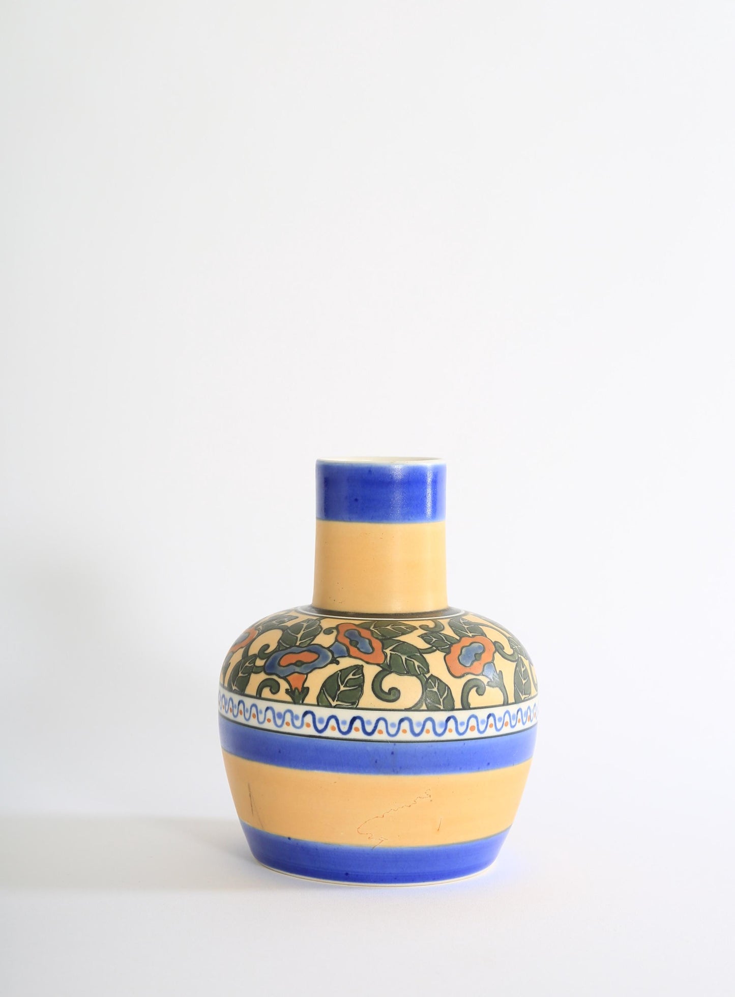 Vintage Japanese floral vase