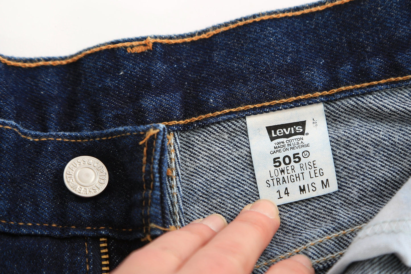 Vintage 505 dark wash boyfriend Levis Miss 14