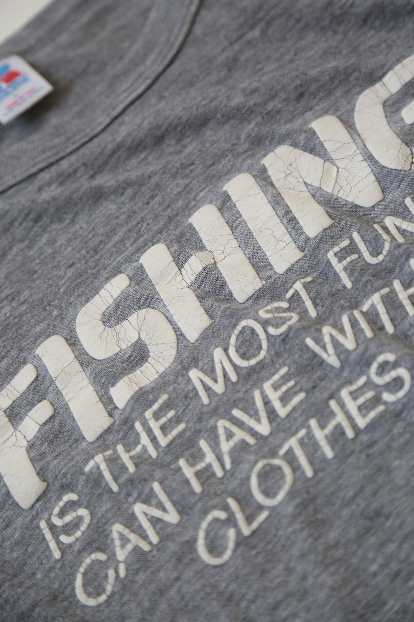 Vintage 70s paper thin Fishing T-Shirt | funny fishing shirt