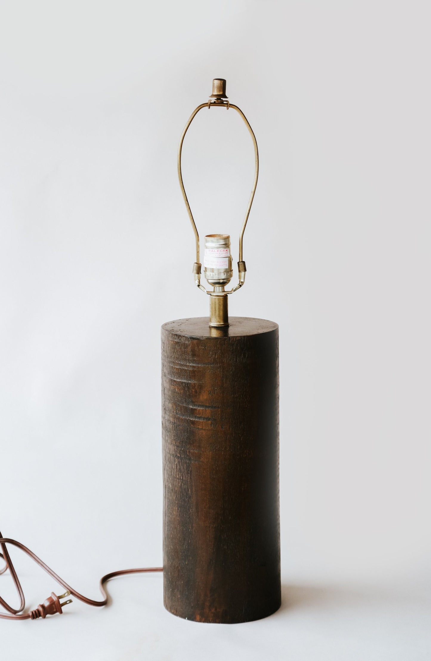 PALECEK cylinder wood lamp | vintage Palecek Mid century modern lamp
