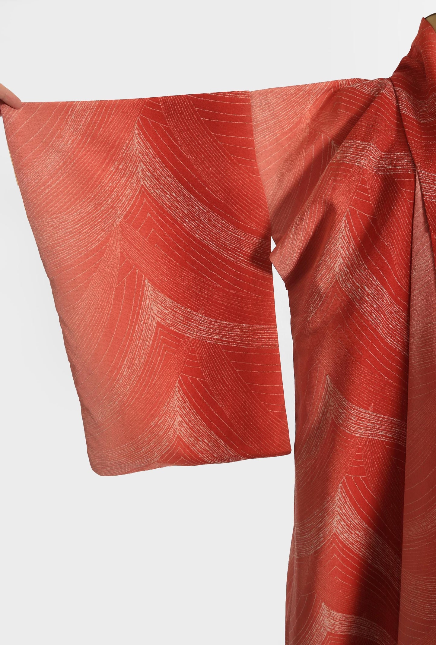 50s Salmon orange kimono | Vintage 1950s silk Japanese KIMONO | Wedding kimono wrapper
