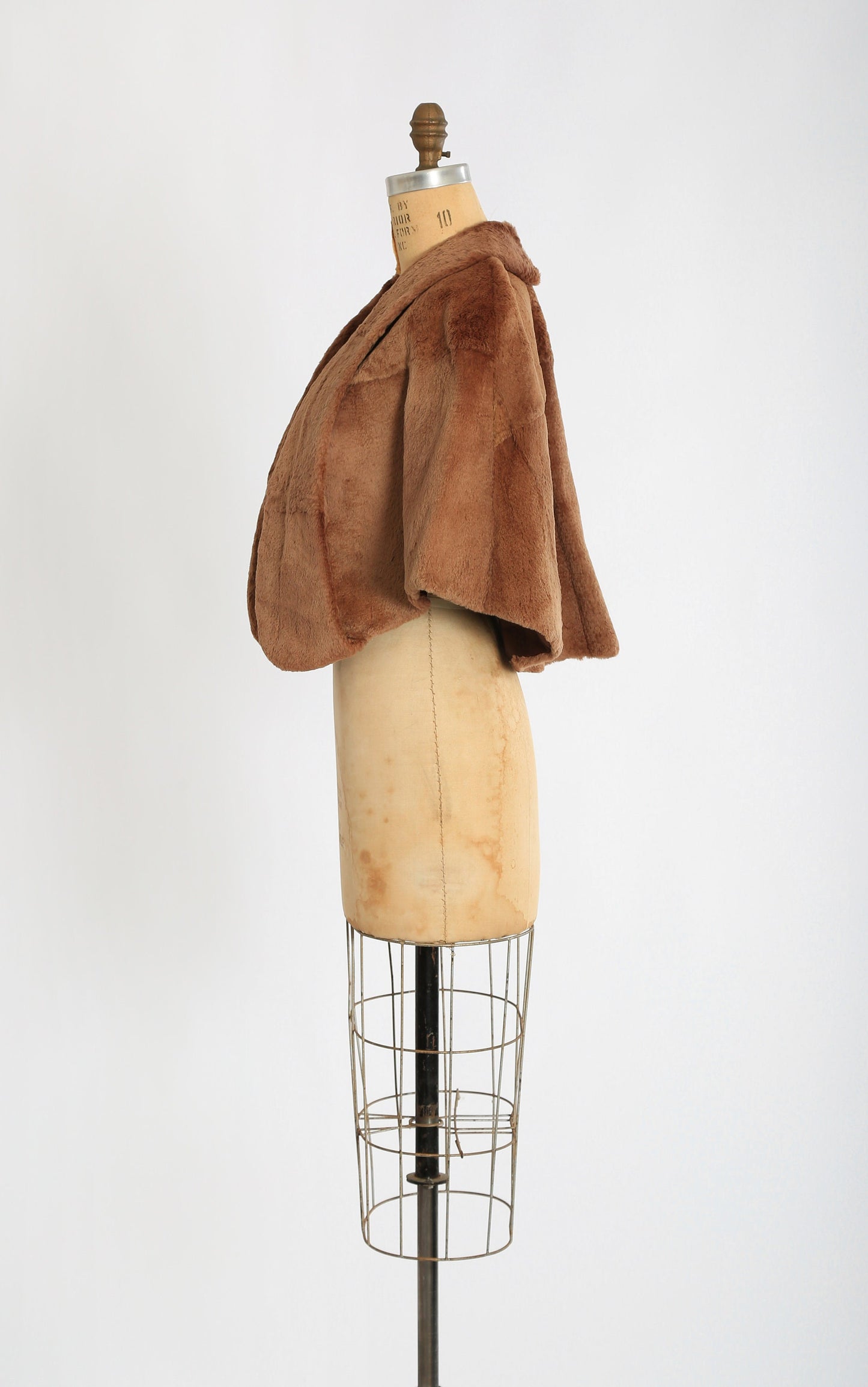 40s Plush mouton lamb fur Cape | Vintage 1940s Mouton fur cape